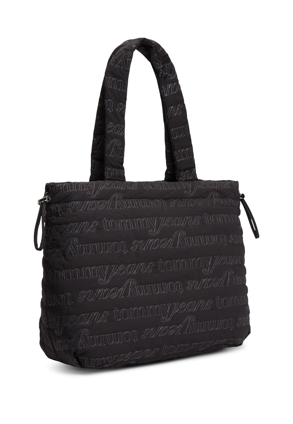 REPEAT LOGO PRINT CRINKLE TOTE BAG - Tote bag - black