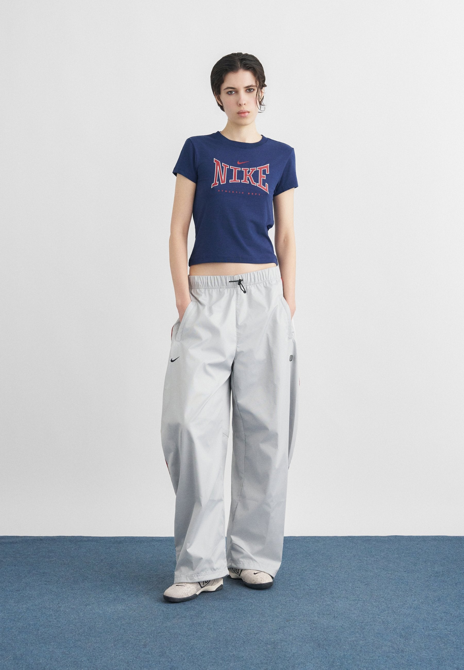 CROP LEAGUE TEE - Baskılı tişört - gece mavisi
