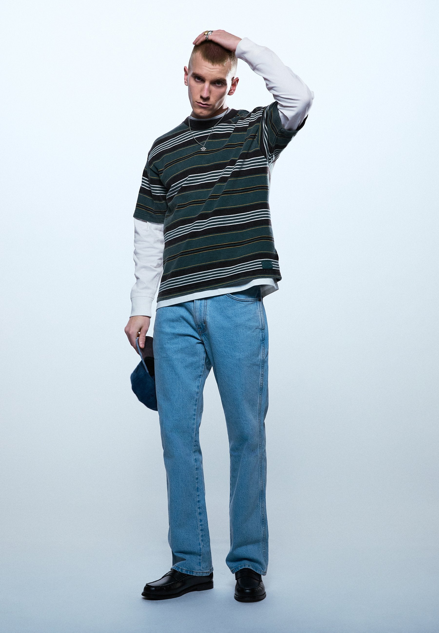STRIPE UNISEX - Polo shirt - mystic moss