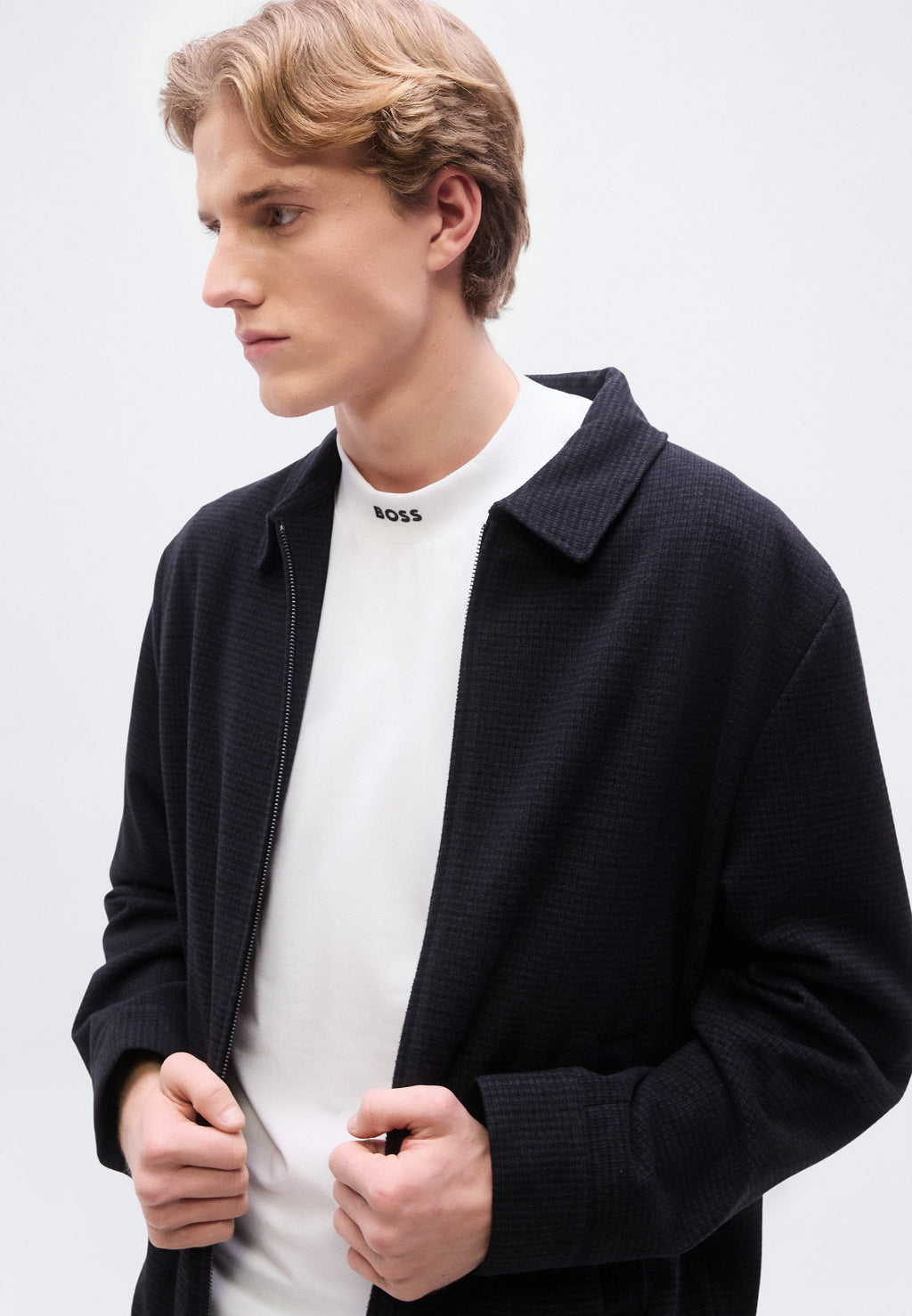 TEE COLLAR - Basic T-shirt - white