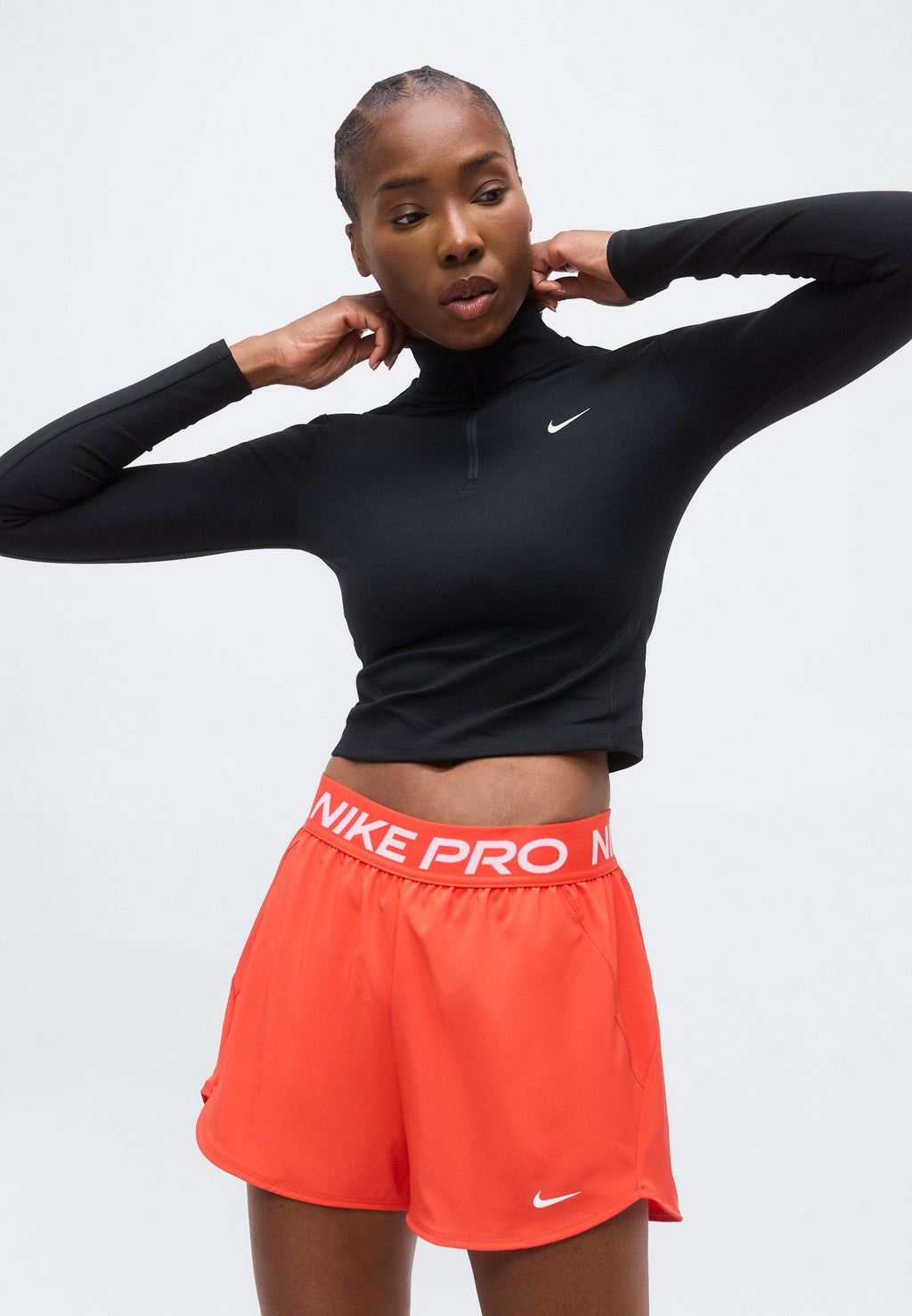 SHORT - Sports shorts - light crimson/white