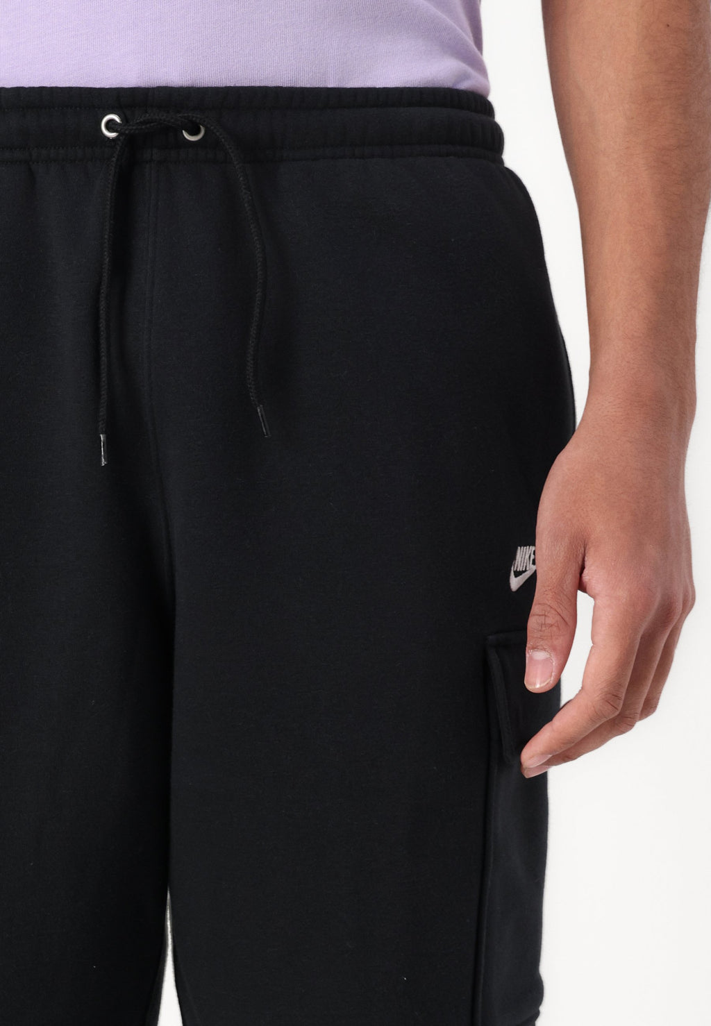 CLUB CARGO - Tracksuit bottoms - black black white