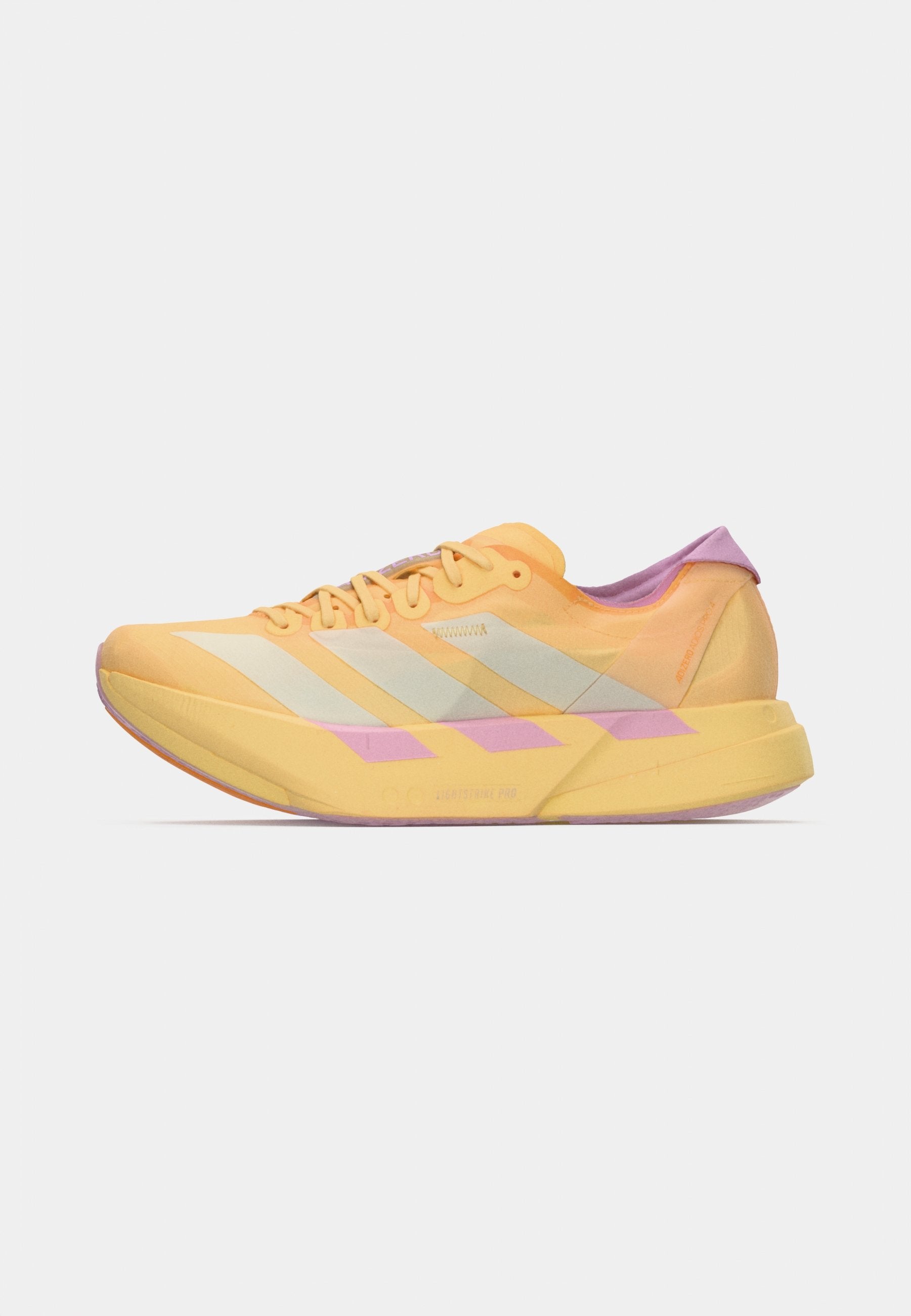 ADIZERO ADIOS PRO 4 - Road running shoes - ice tangerine/ice gold-coloured metallic/bliss lilac