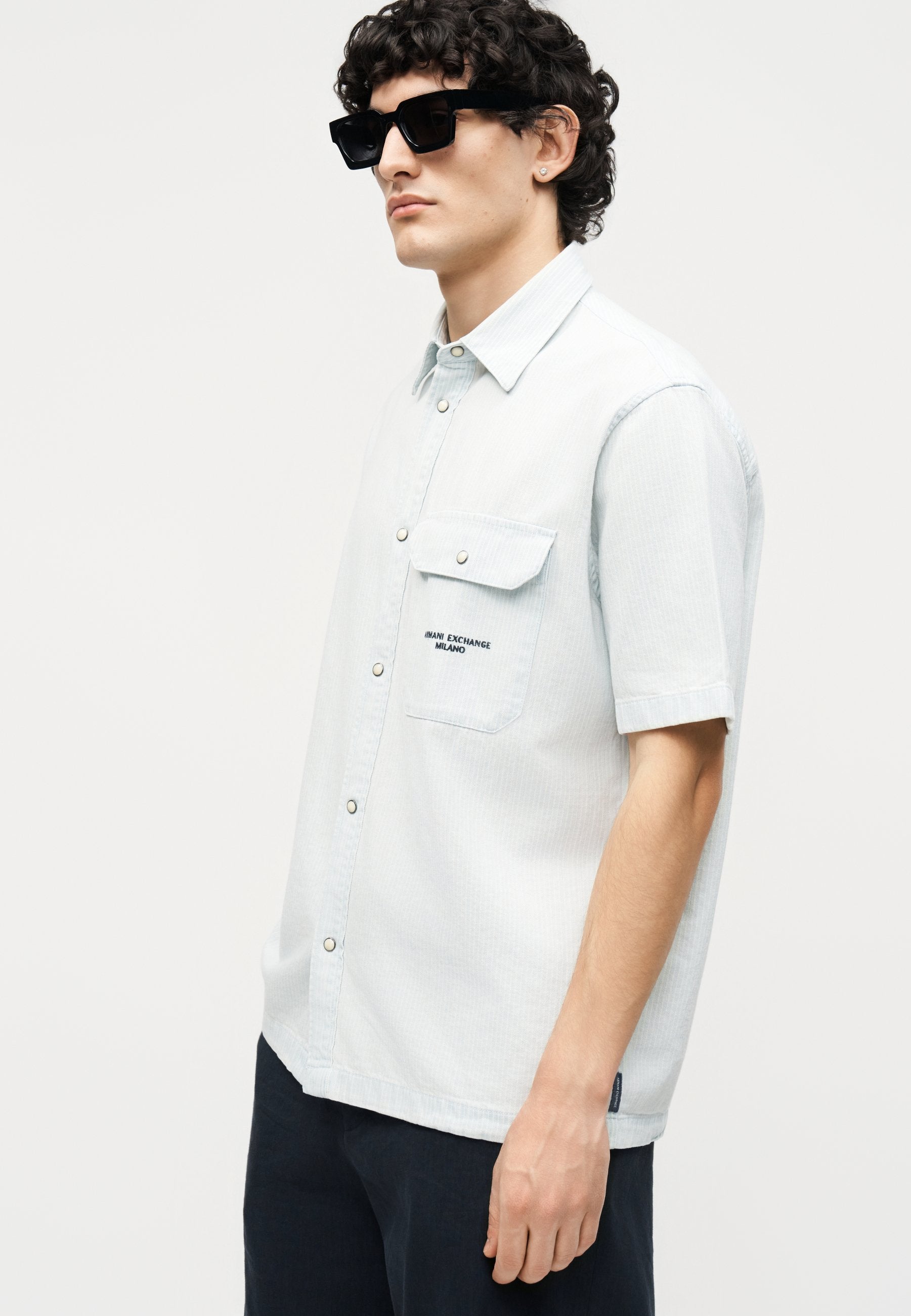 SHIRT - Shirt - blue/white