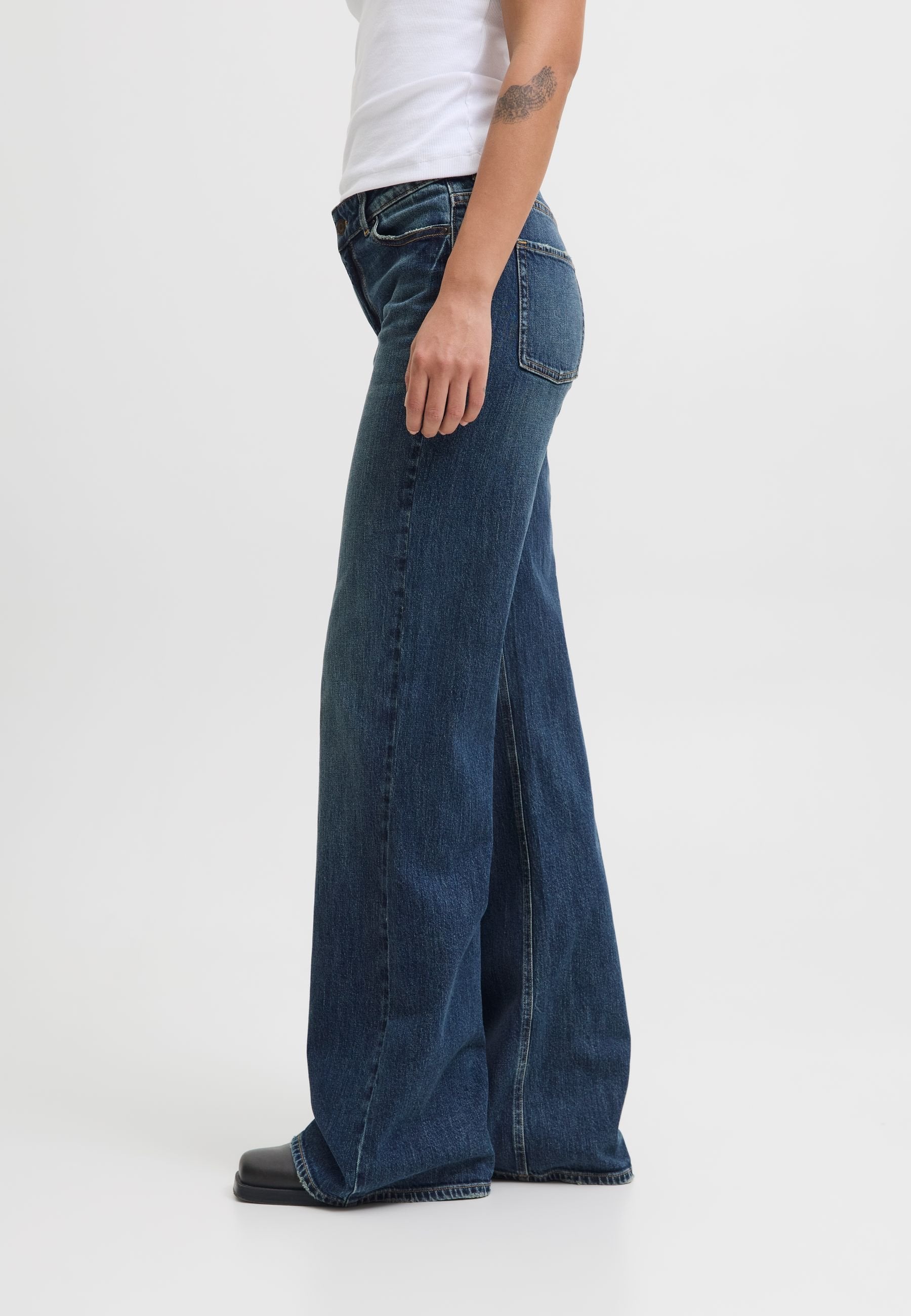 Flared fit JXROME MW JEANS C249 DNM NOOS - Flared Jeans - dark blue denim