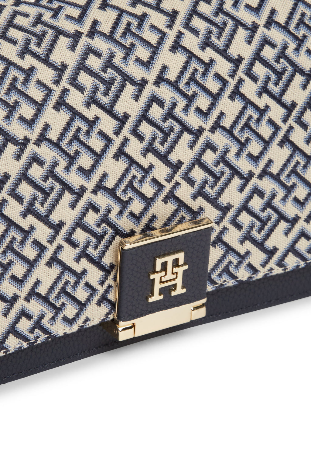 TH MONOGRAM JACQUARD CROSSBODY BAG - Handbag - blue mono