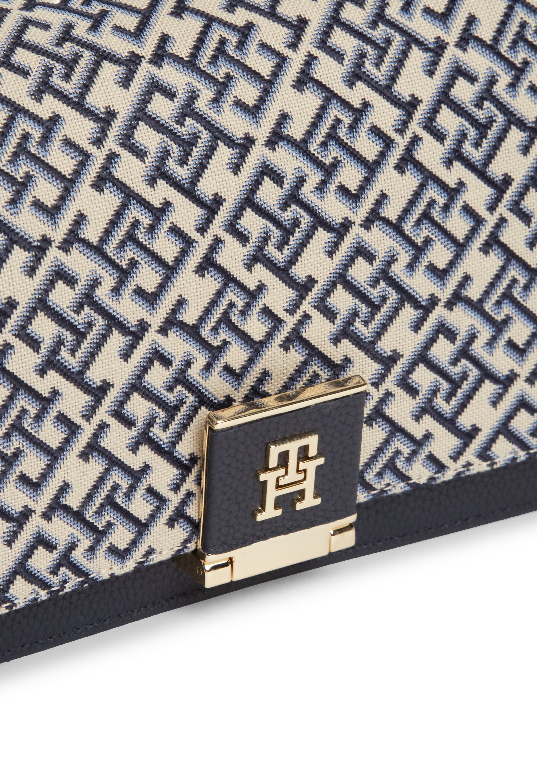 TH MONOGRAM JACQUARD CROSSBODY BAG - Handbag - blue mono