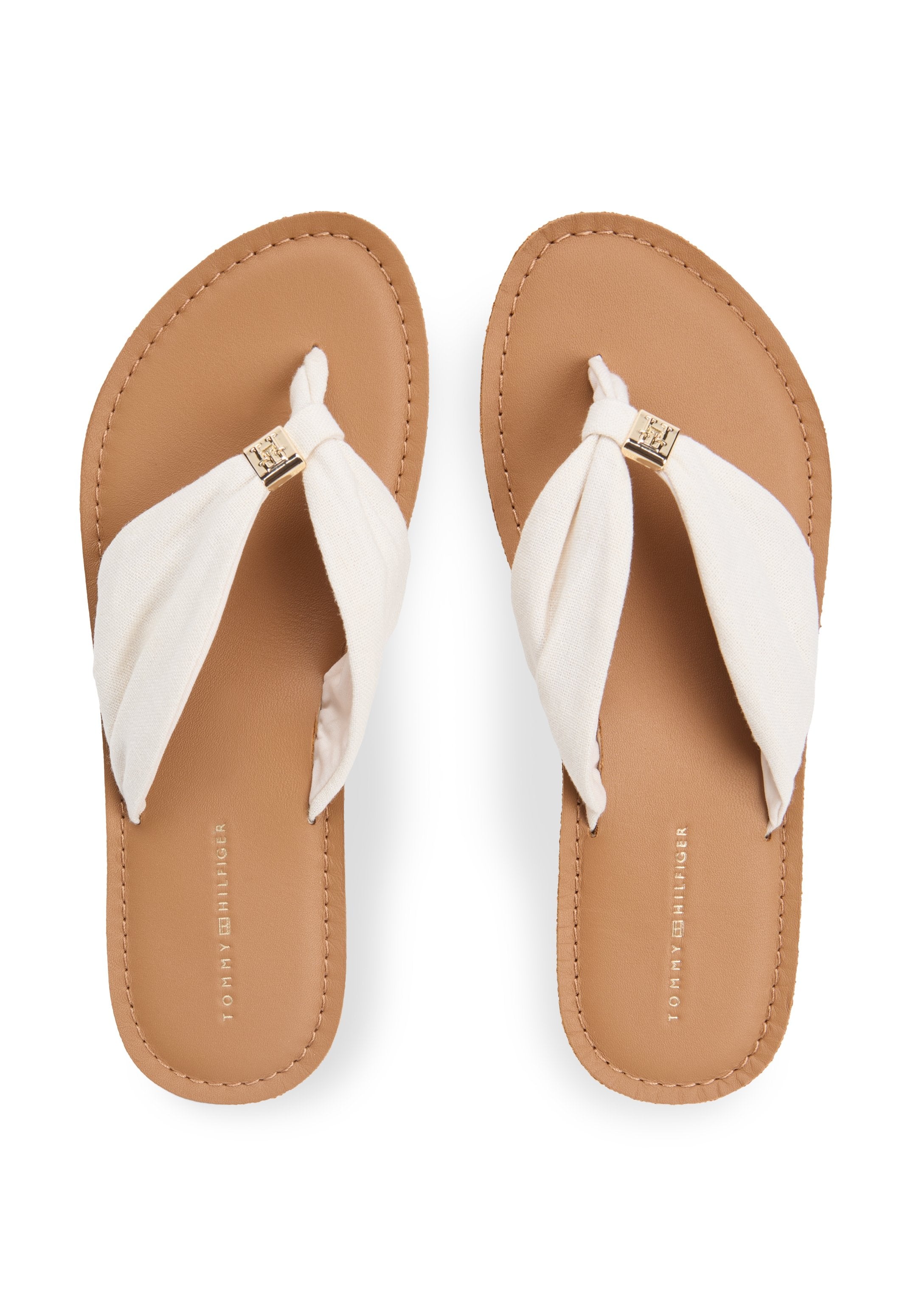 SUMMER - T-bar sandals - soft cream