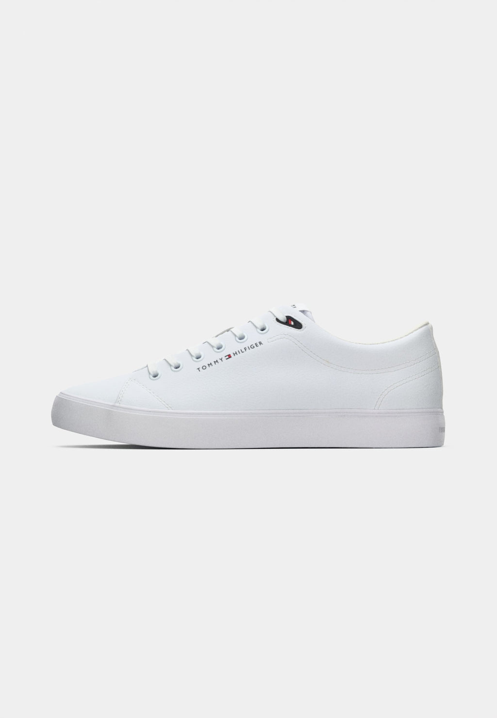 LOGO TRAINERS WITH LEATHER - Trainers - white