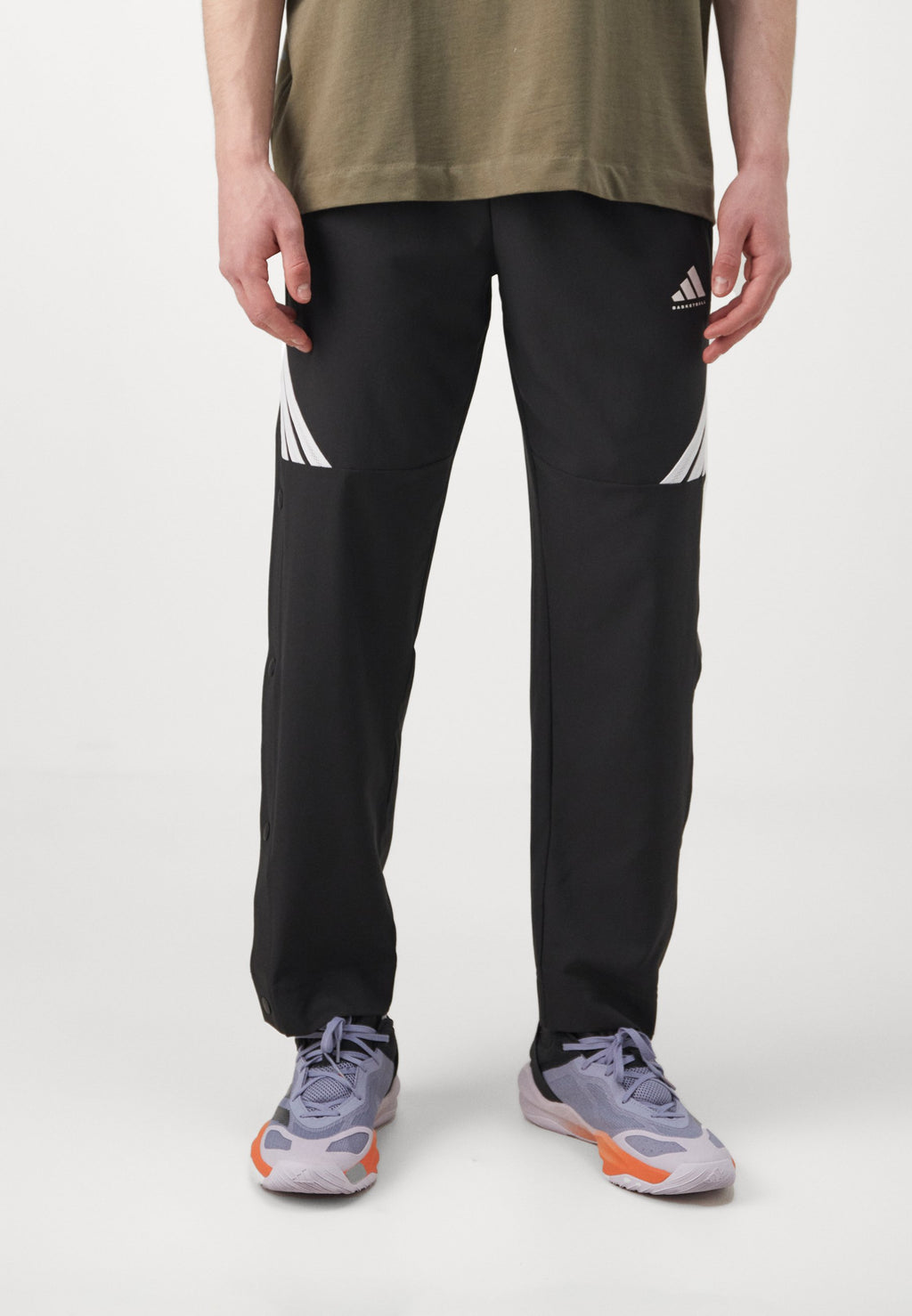 CRAZYLITE - Tracksuit bottoms - black   white