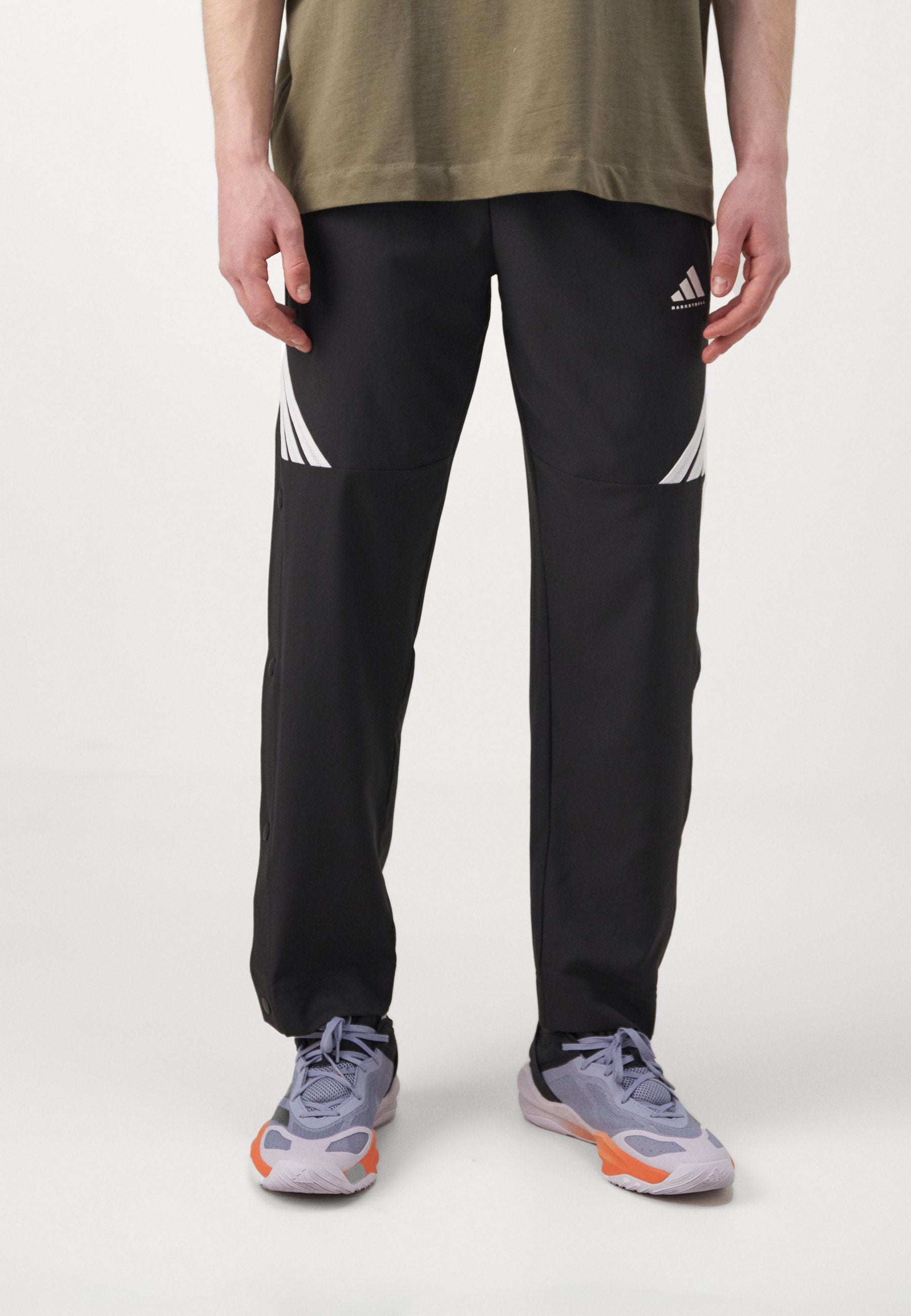 CRAZYLITE - Tracksuit bottoms - black   white