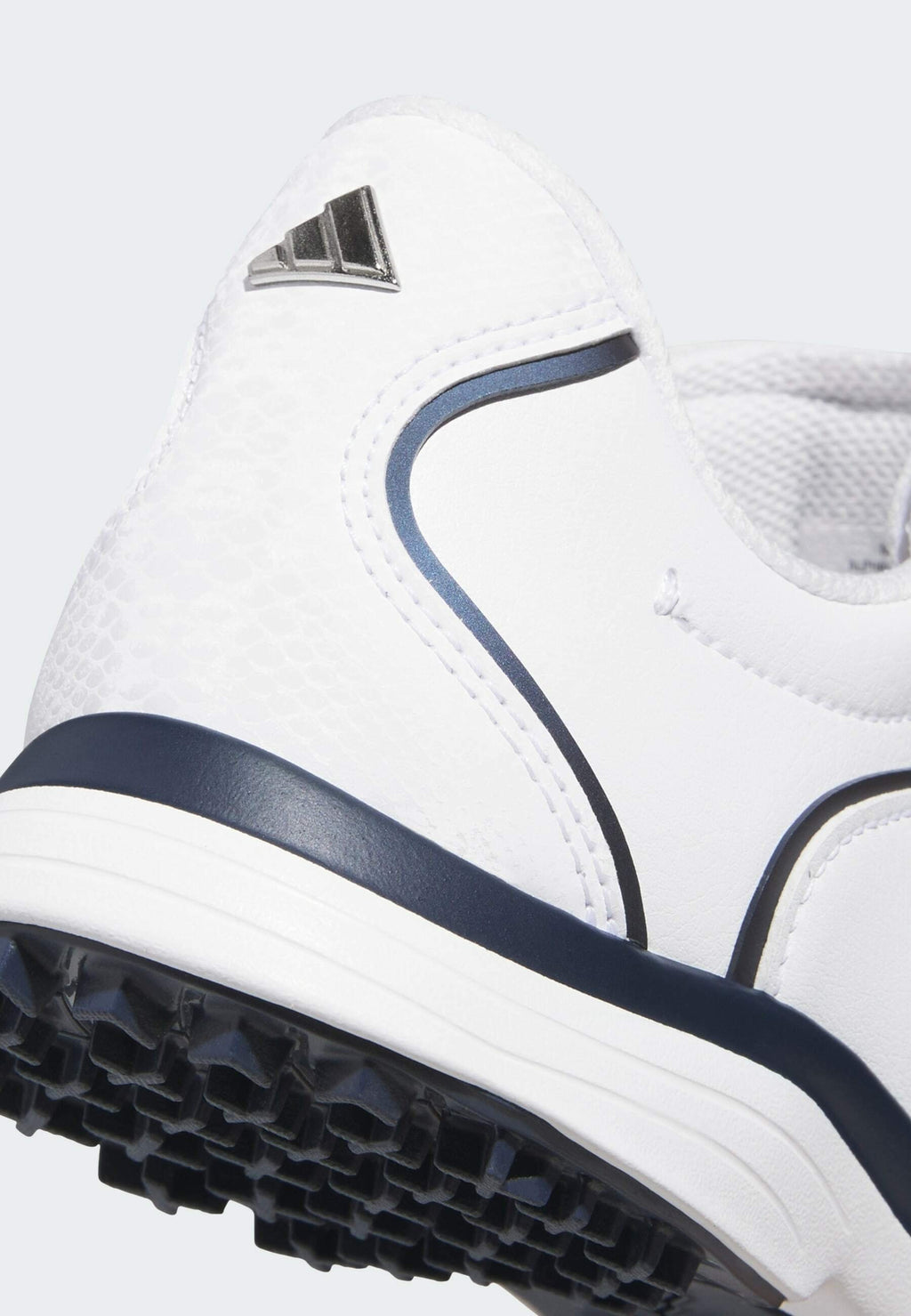 ALPHAFLEX ZOYSIA - Chaussures de golf - blanc nuage, marine universitaire, argent métallisé