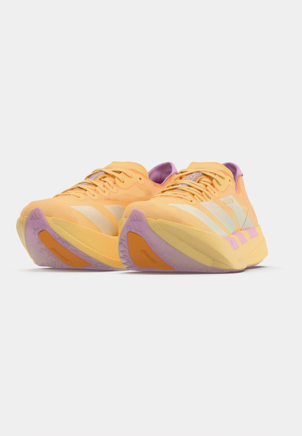 ADIZERO ADIOS PRO 4 - Road running shoes - ice tangerine/ice gold-coloured metallic/bliss lilac