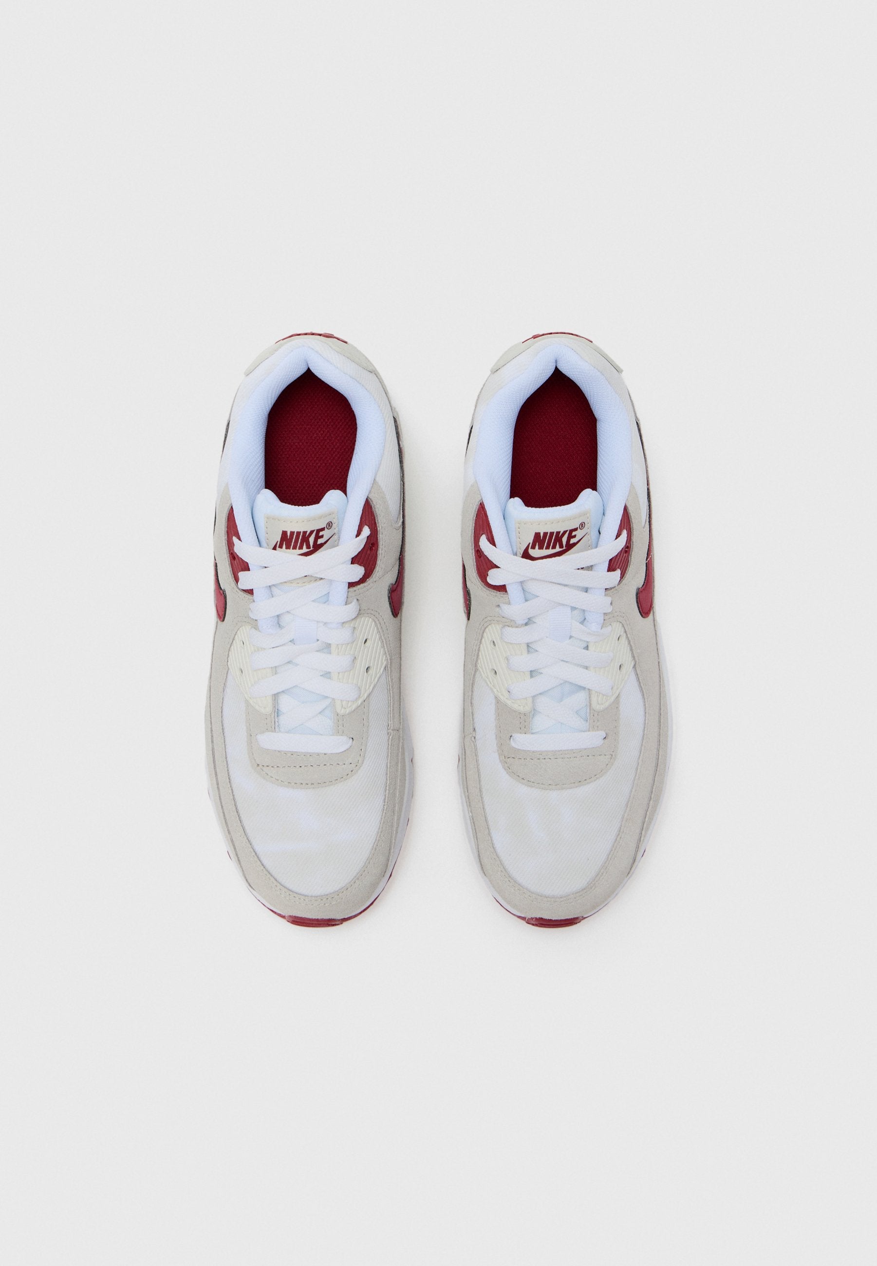 AIR MAX 90 UNISEX - Trainers - white/team crimson/light bone/summit white