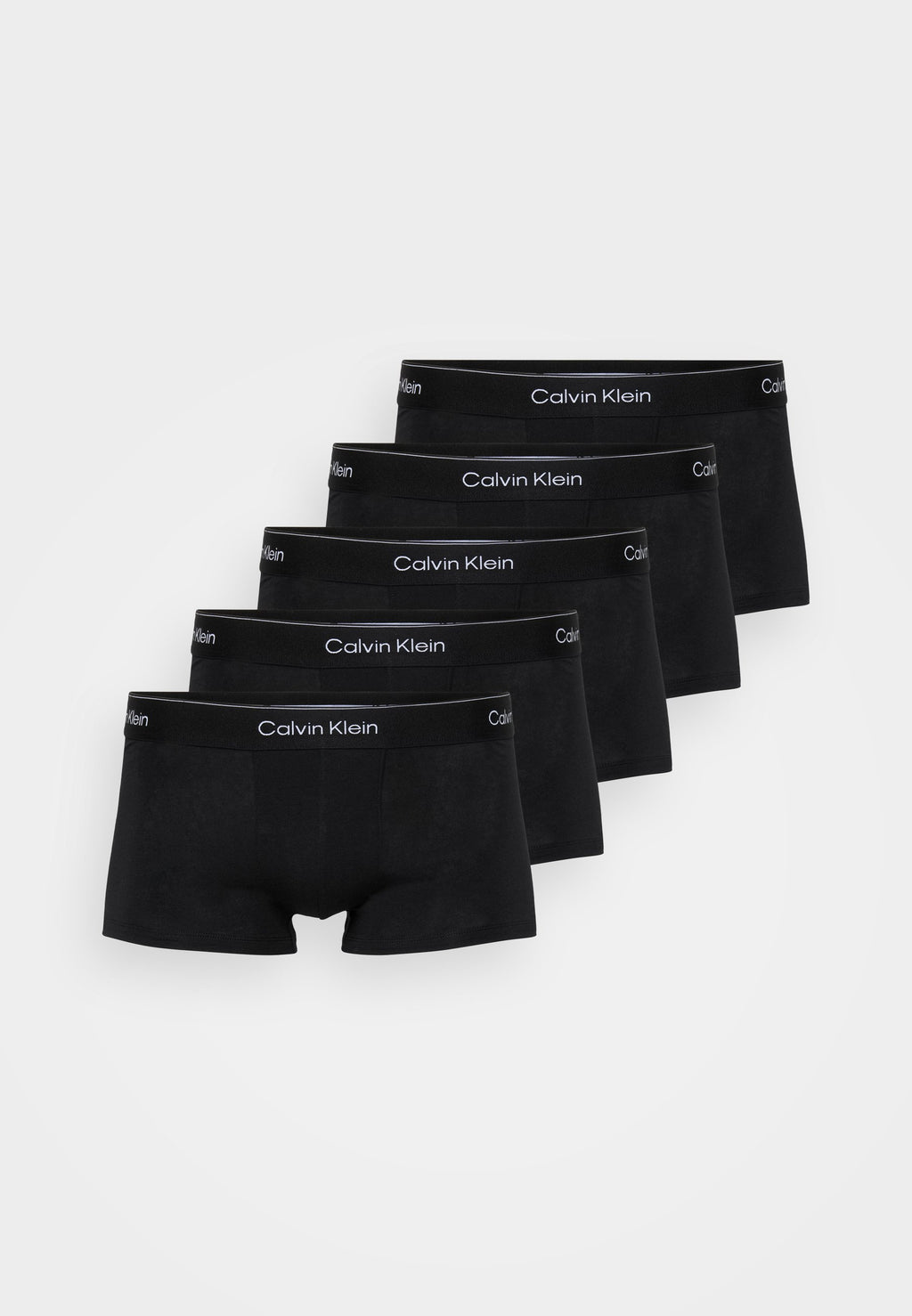 LOW RISE TRUNK ICON COTTON STRETCH 5 PACK - Trunks - black