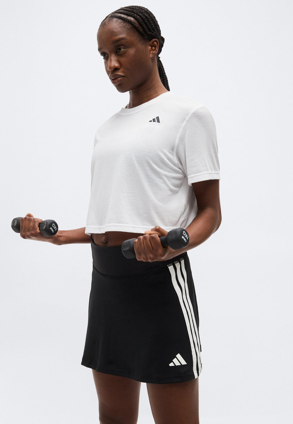 SKORT - Sports skirt - black/white