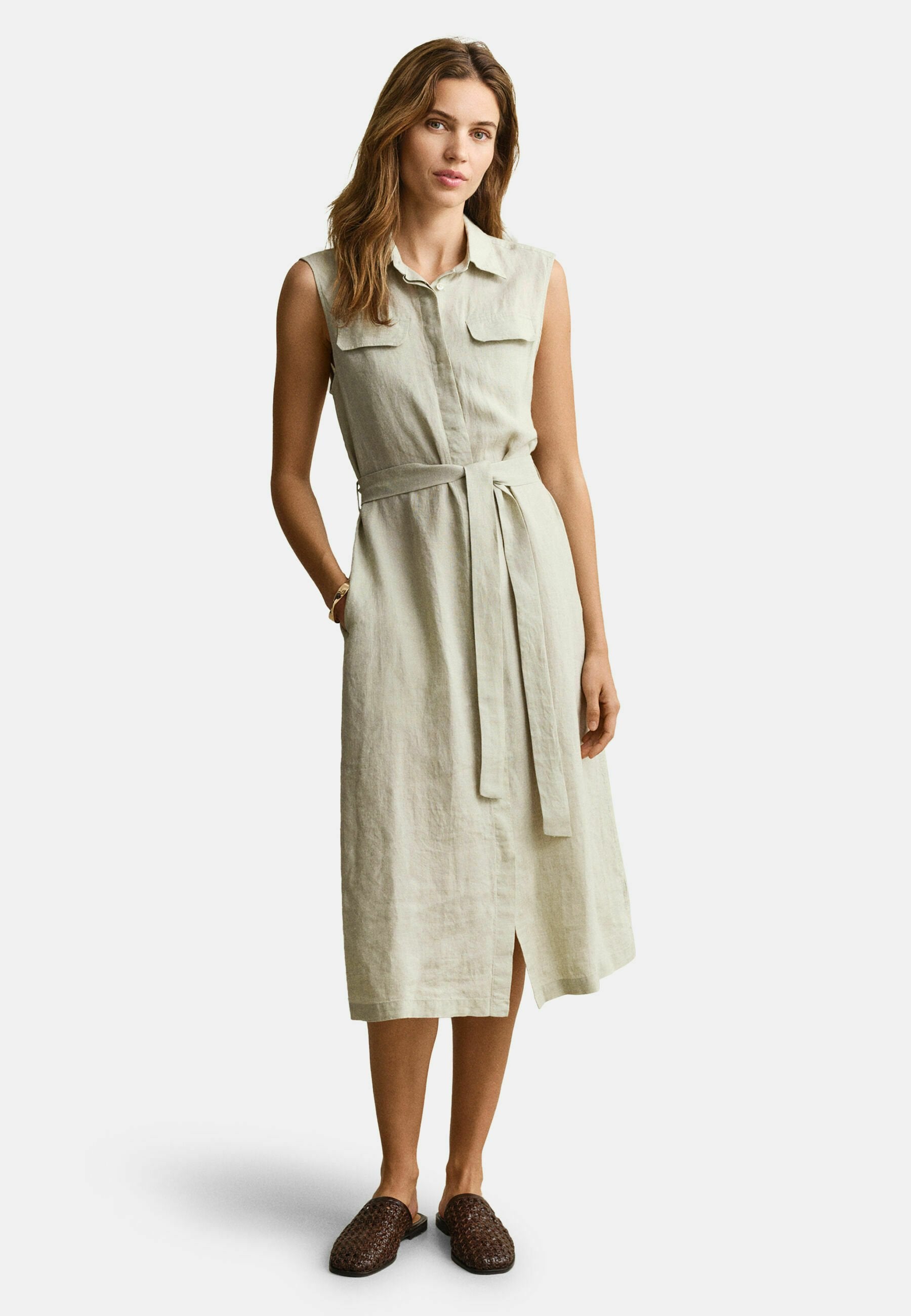 SLEEVELESS  - Shirt dress - country beige