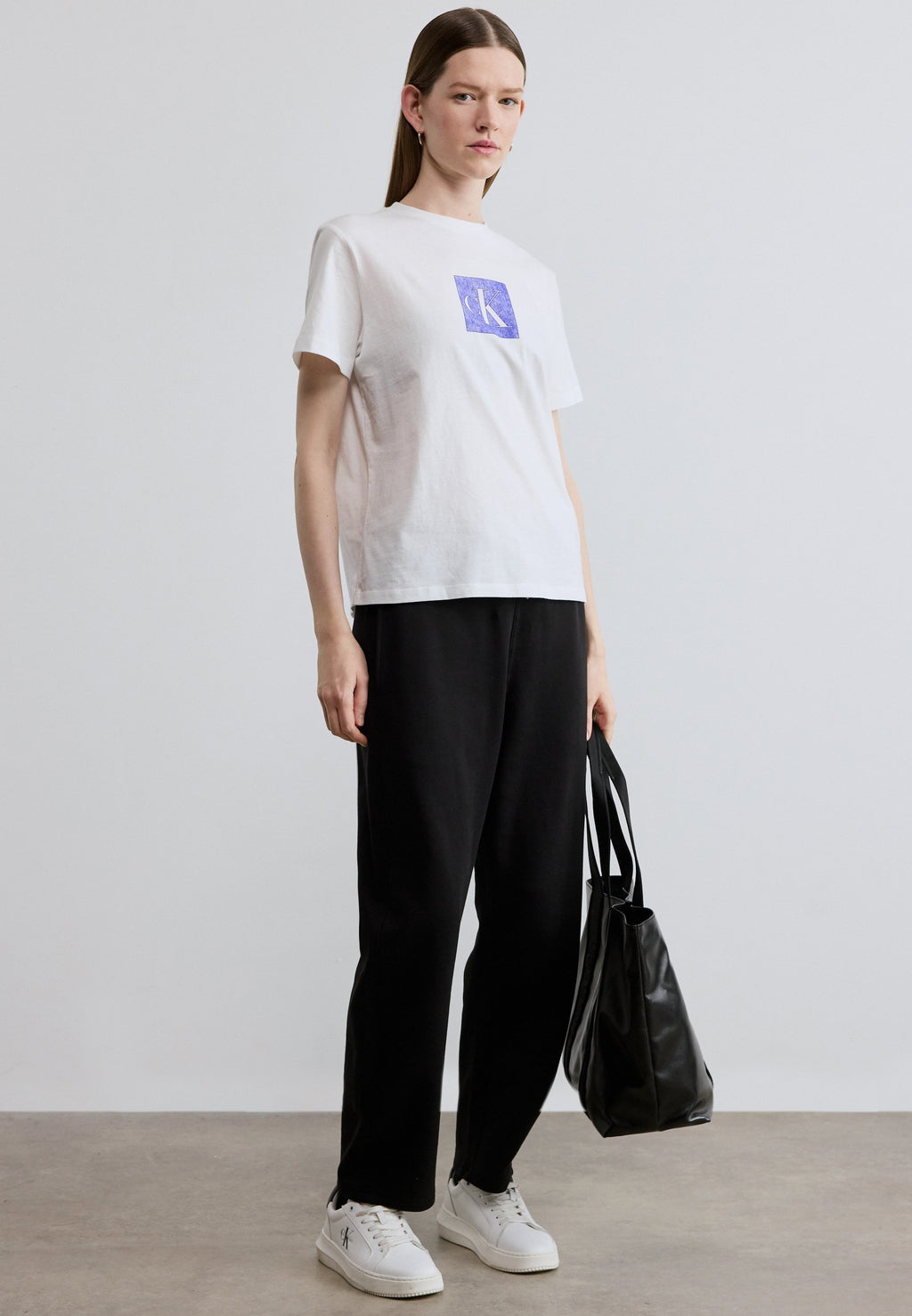 CLASSIC FIT MONOGRAM TEE - Print T-shirt - bright white