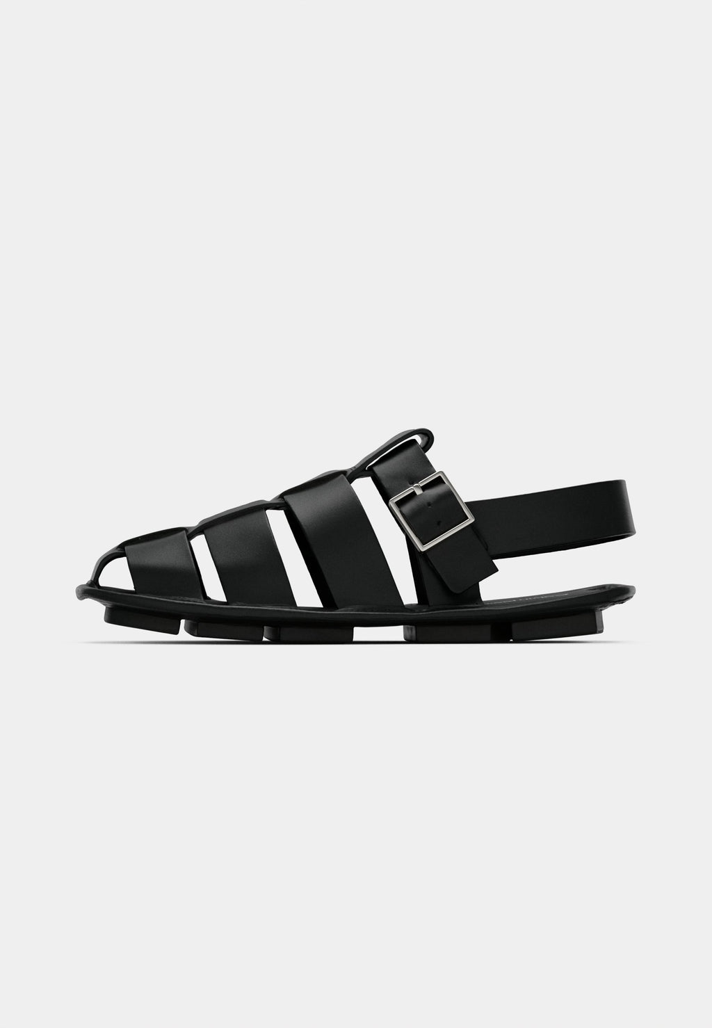 SQUARE FLAT FISHERMAN - Sandals - triple black
