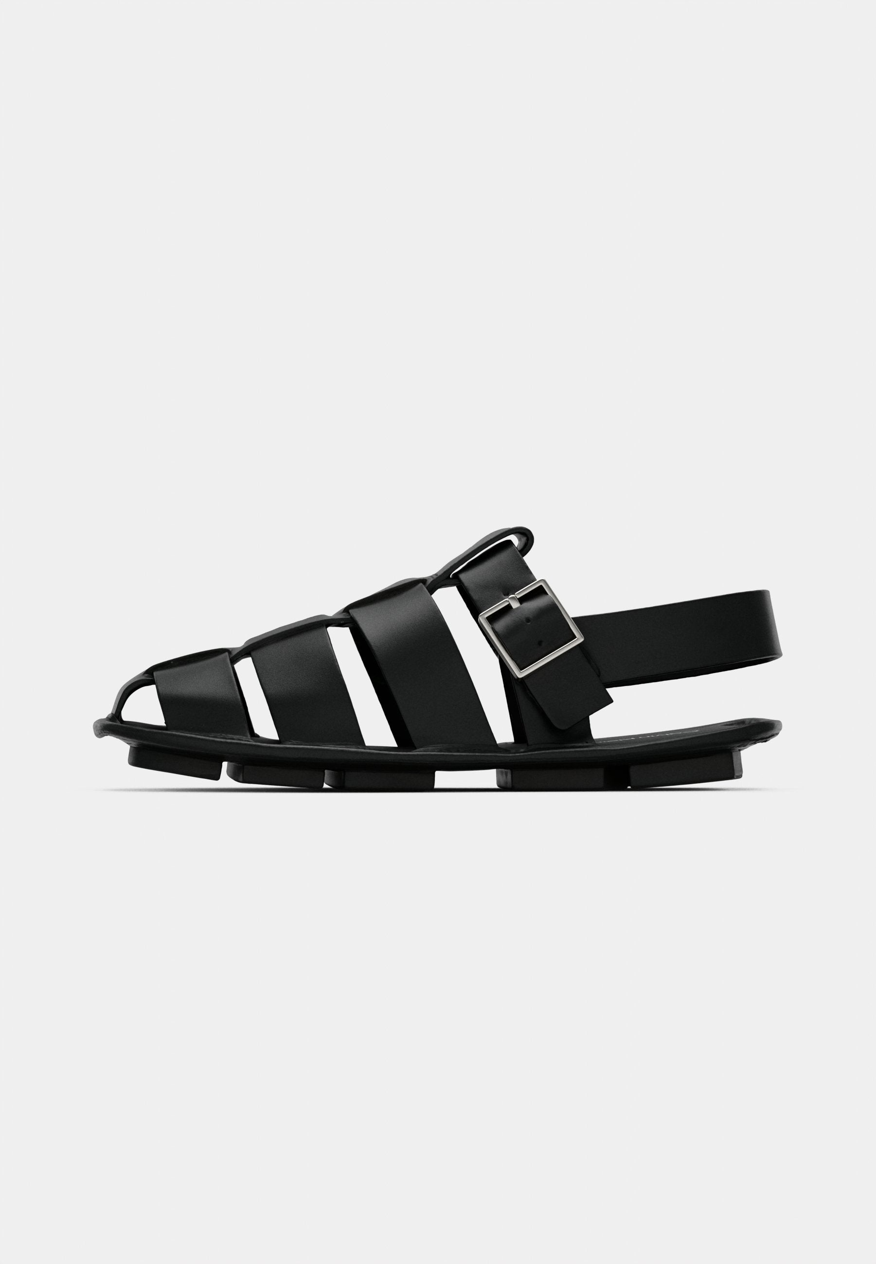 SQUARE FLAT FISHERMAN - Sandals - triple black