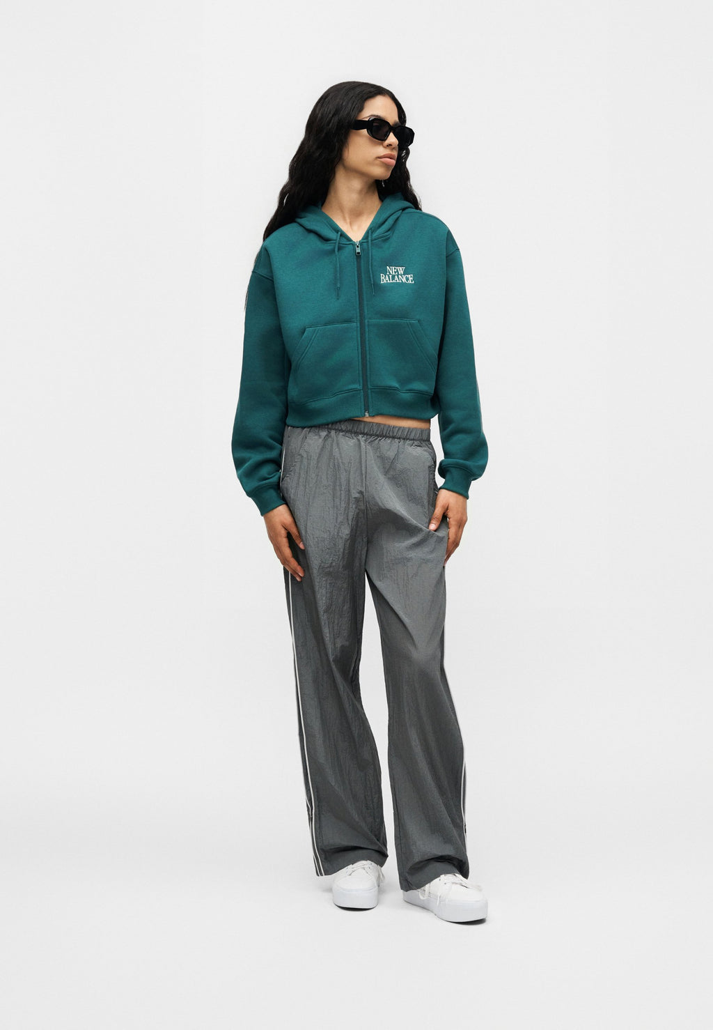 LINEAR HERITAGE FULL ZIP - Zip-up sweatshirt - medusa green