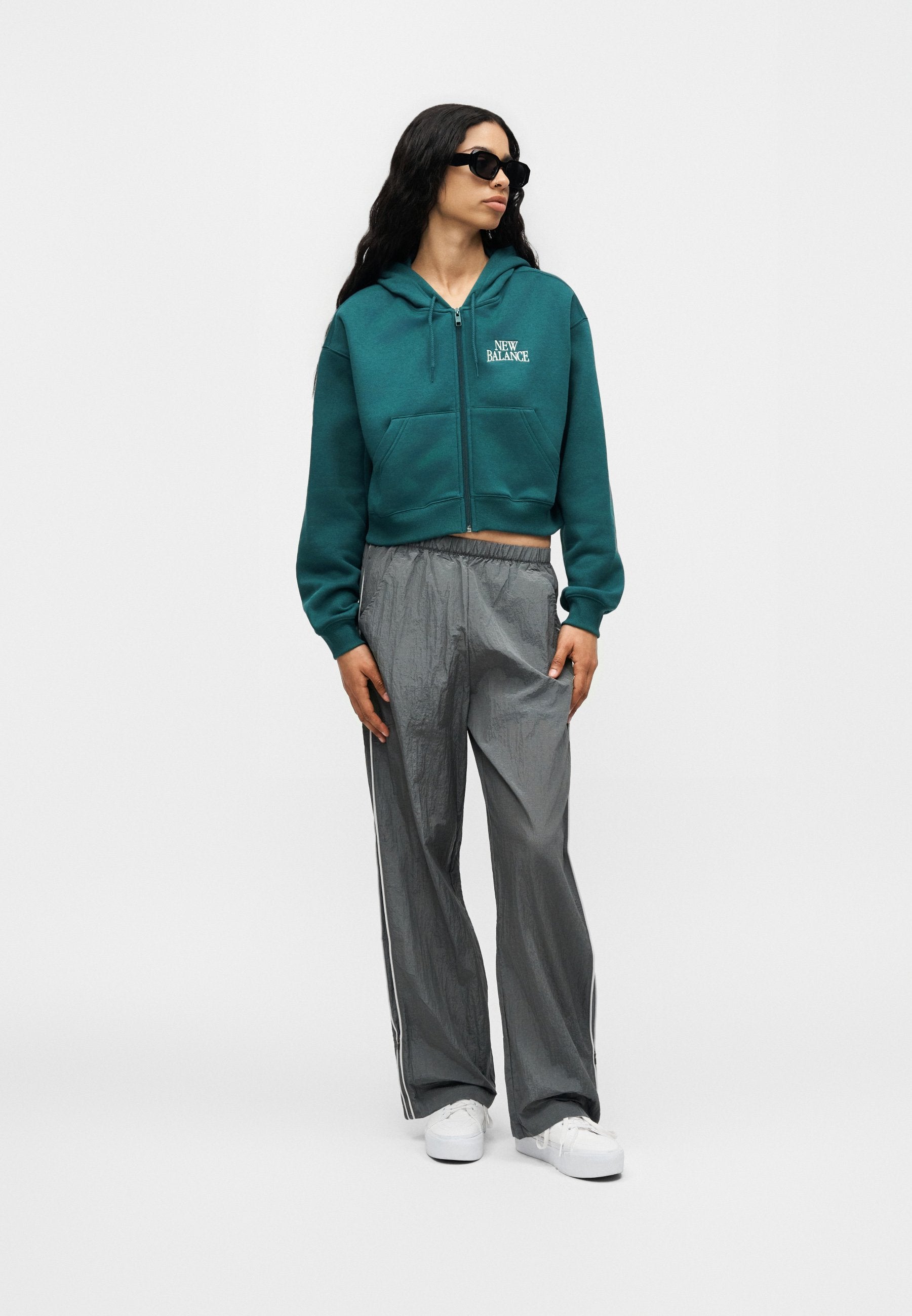 LINEAR HERITAGE FULL ZIP - Zip-up sweatshirt - medusa green