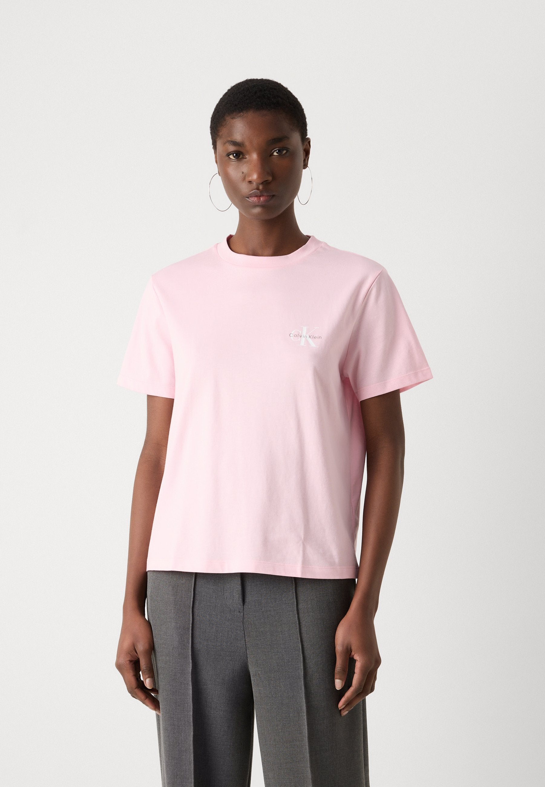 MONOLOGO TEE 2 PACK - Basic T-shirt - pink / white