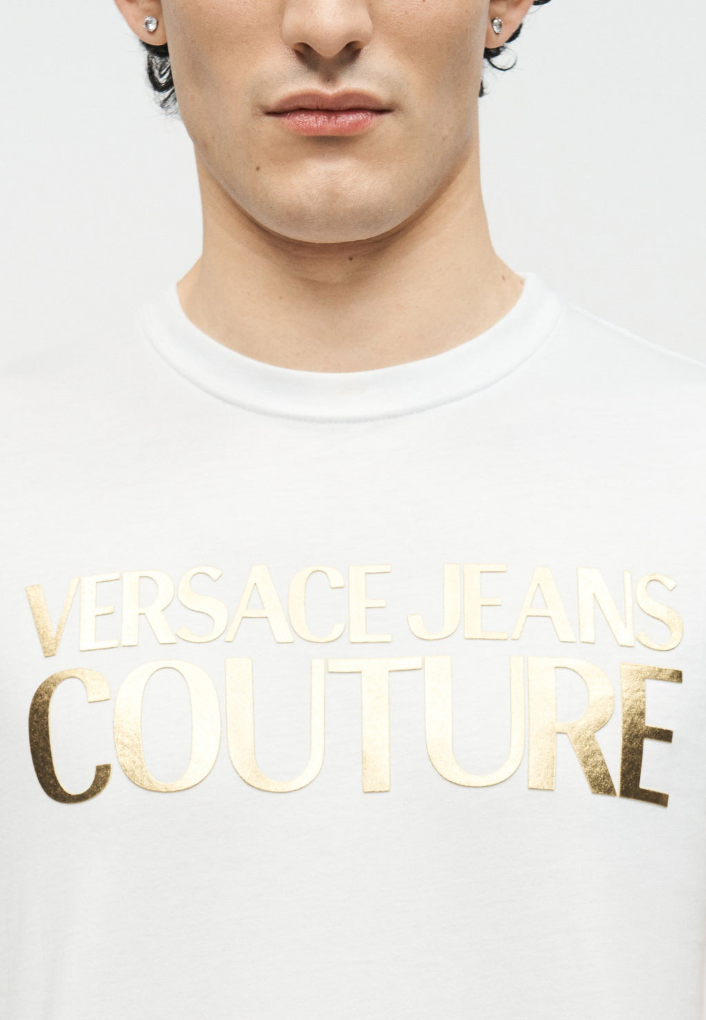 LOGO - Print T-shirt - white/gold-coloured