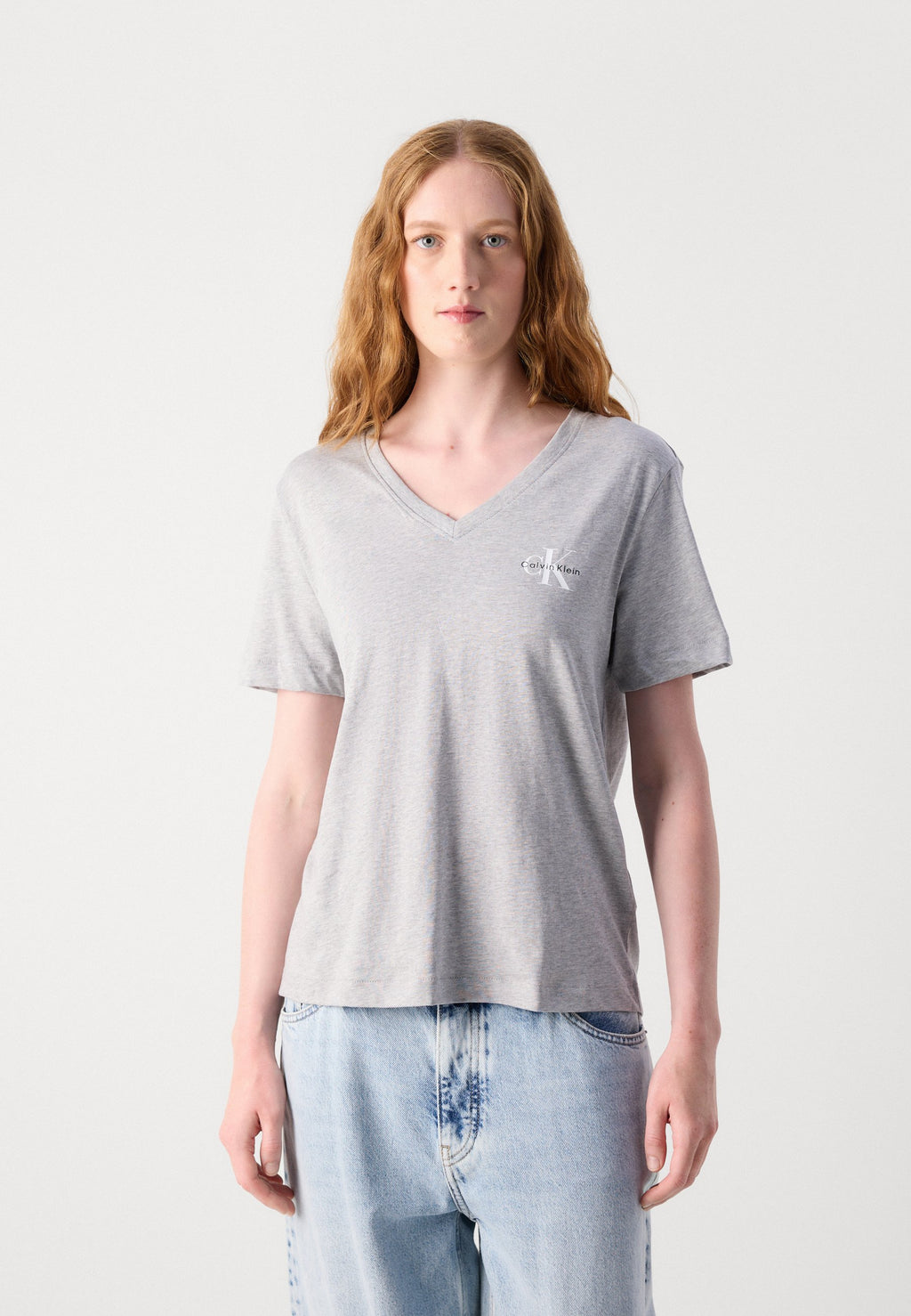MONOLOGO TEE 2 PACK - Basic T-shirt - white / heroic grey heather