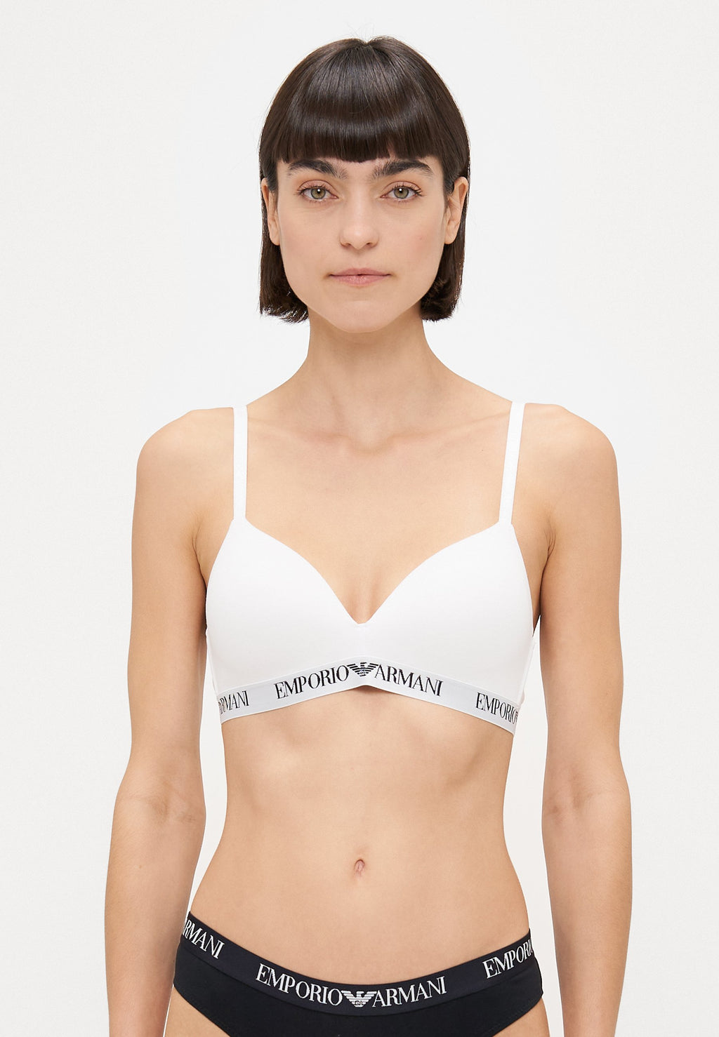 PADDED TRIANGLE BRA - Triangle bra - white