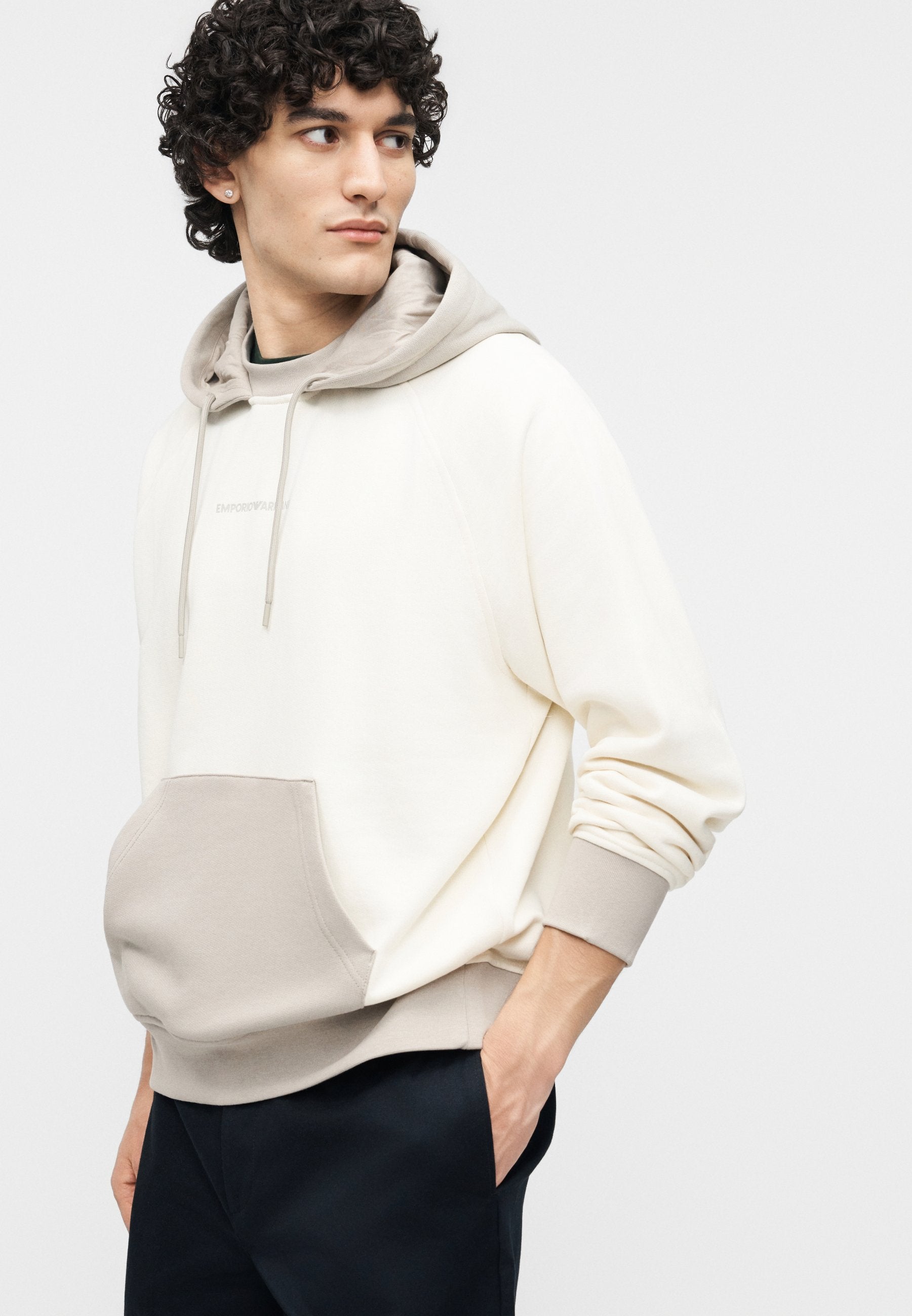 Sweat à capuche - blanc murmurant