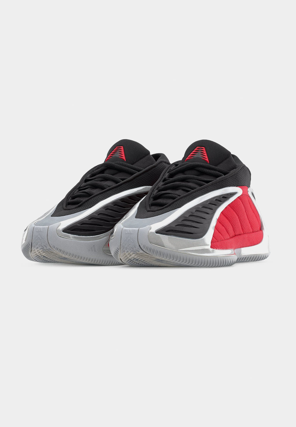 ANTHONY EDWARDS 2 UNISEX - Basketball shoes - silver-coloured metallic/pure ruby/core black
