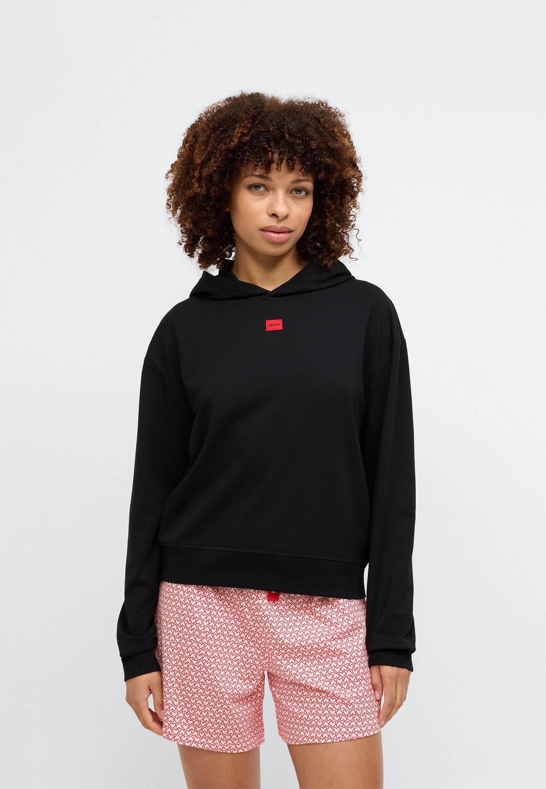 SIGNATURE HOODIE - Pyjama top - black