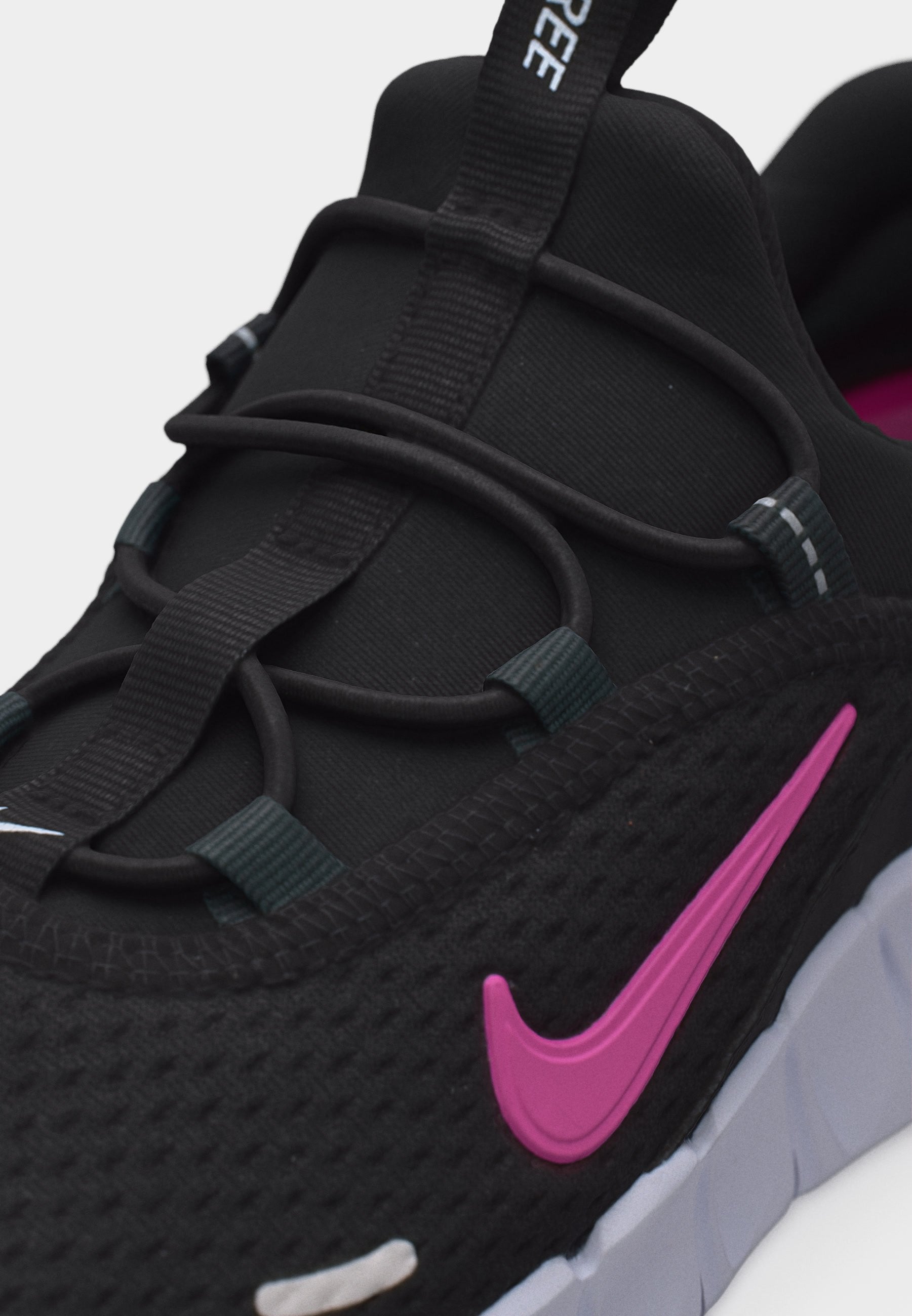 FREE RIDE UNISEX - Road running shoes - black/playful pink/anthracite/white