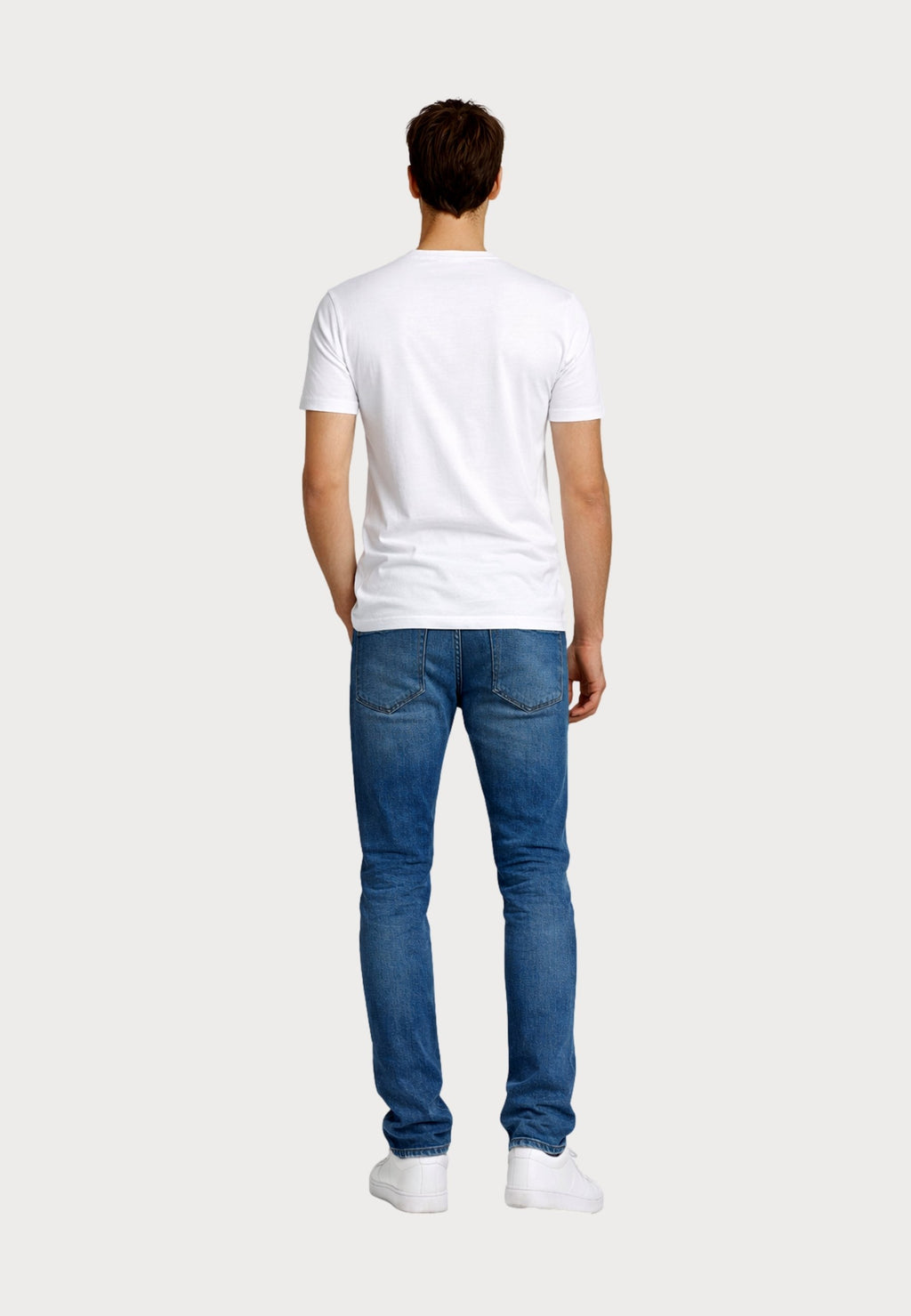 CORE LOGOBAND 2 PACK PARTE ALTA V NECK T SHIRTS - Basic T-shirt - white black