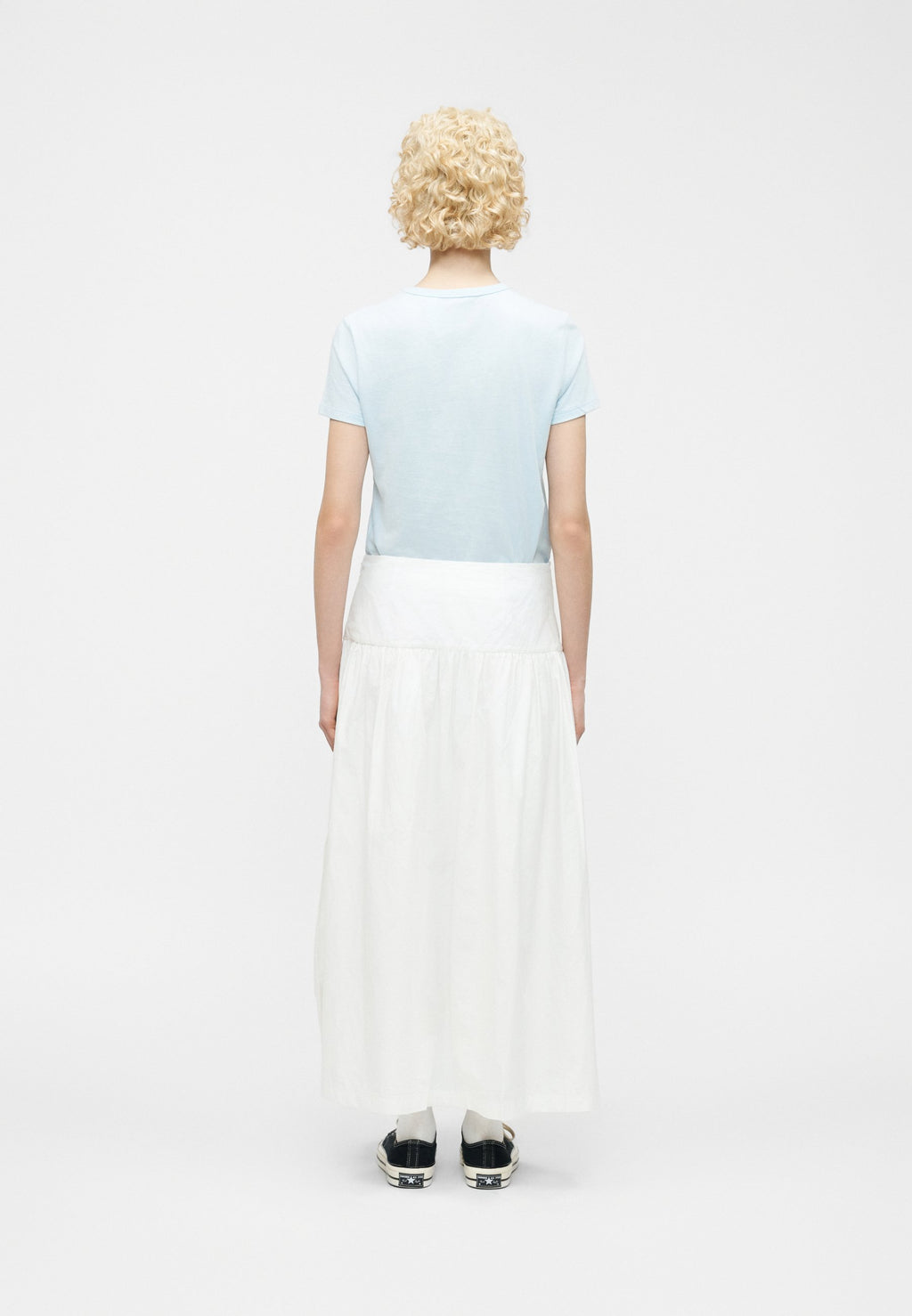 DROPWAIST - Maxi skirt - optic white