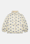 FLORAL PRINT REVERSIBLE RELAXED PUFFER JACKET - Winter jacket - ancient white