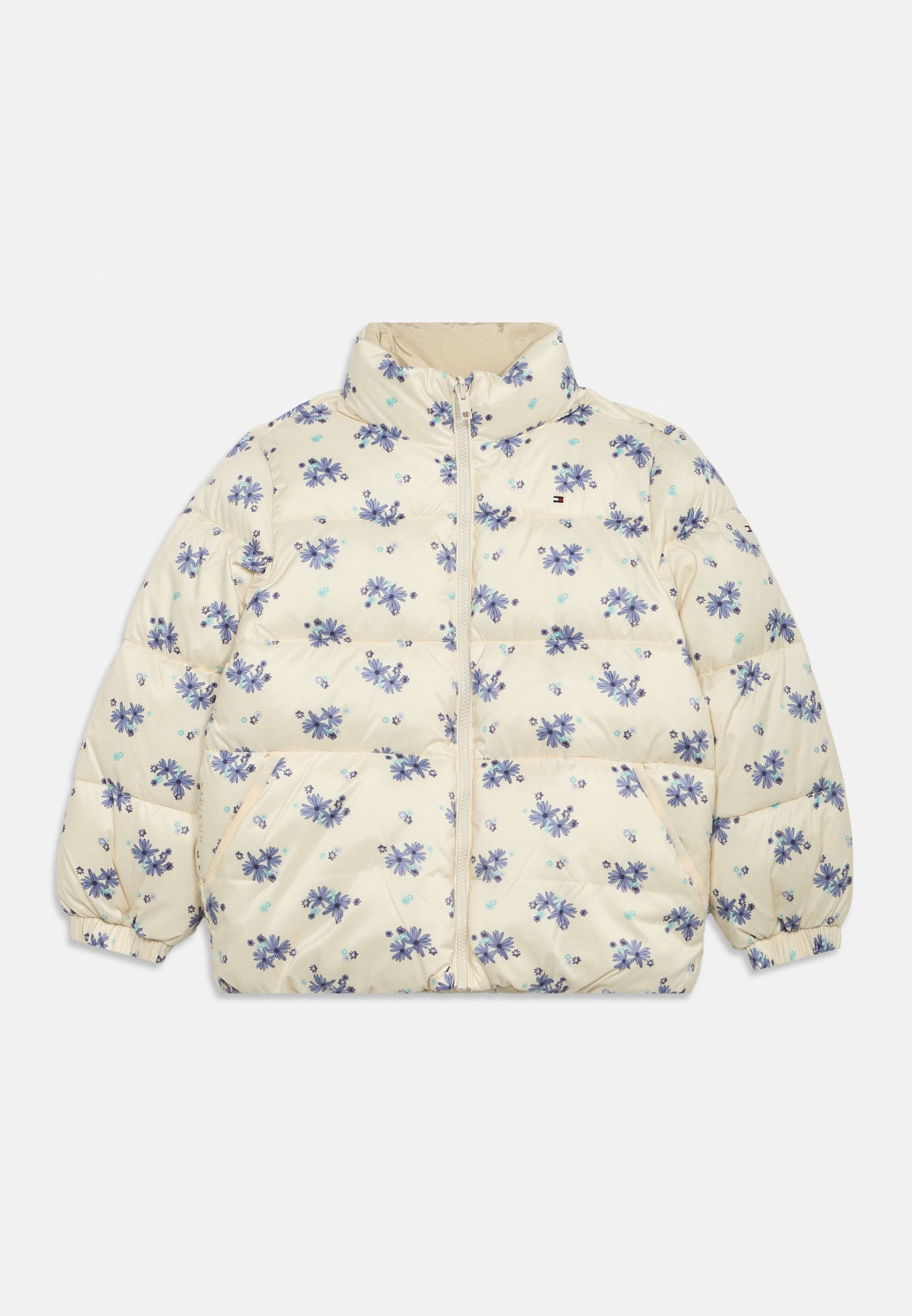 FLORAL PRINT REVERSIBLE RELAXED PUFFER JACKET - Winter jacket - ancient white