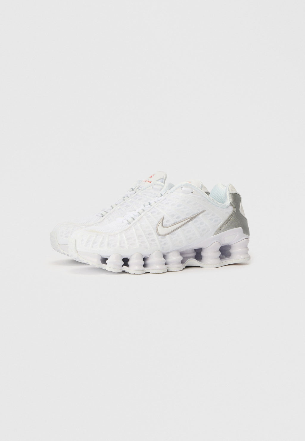 SHOX TL UNISEX - Baskets - blanc/argenté métallisé/orange