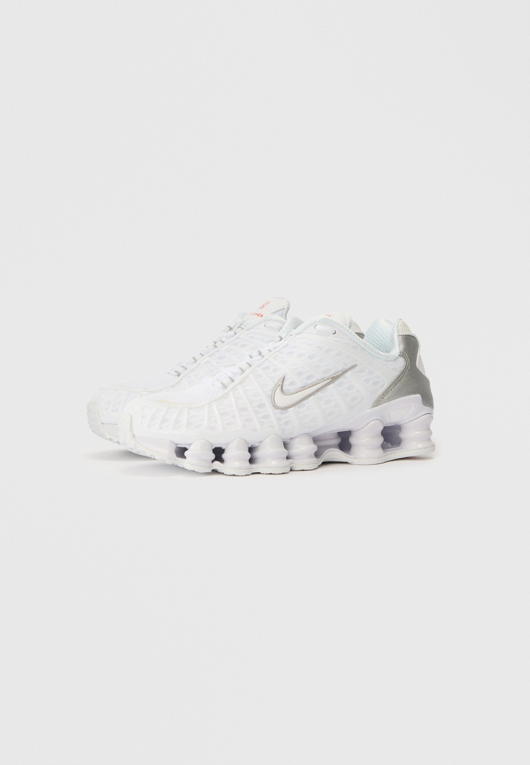 SHOX TL UNISEX - Baskets - blanc/argenté métallisé/orange