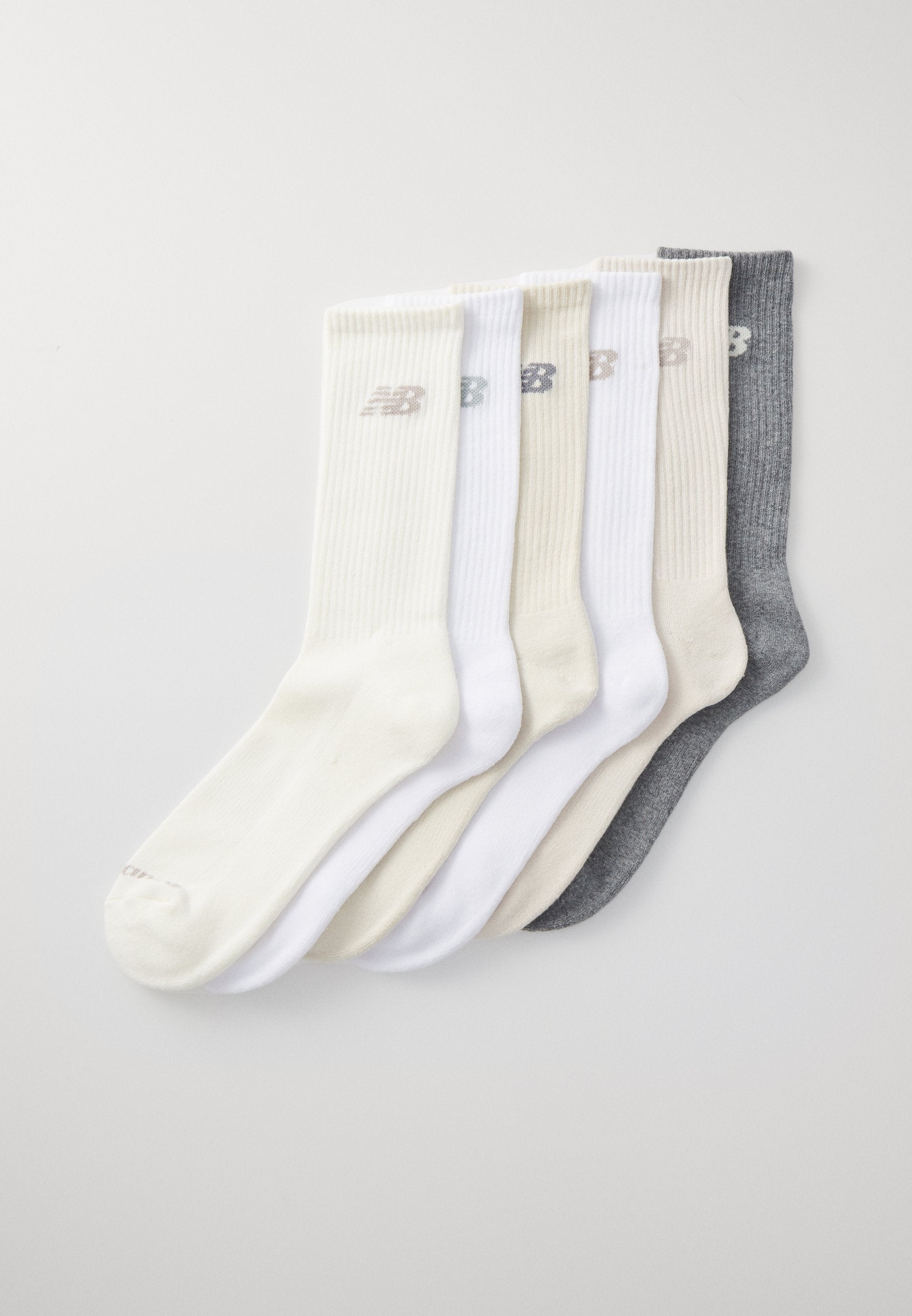 SEZONLUK MÜRETTEBAT UNISEX 6'LI PAKET - Çorap - bej/beyaz