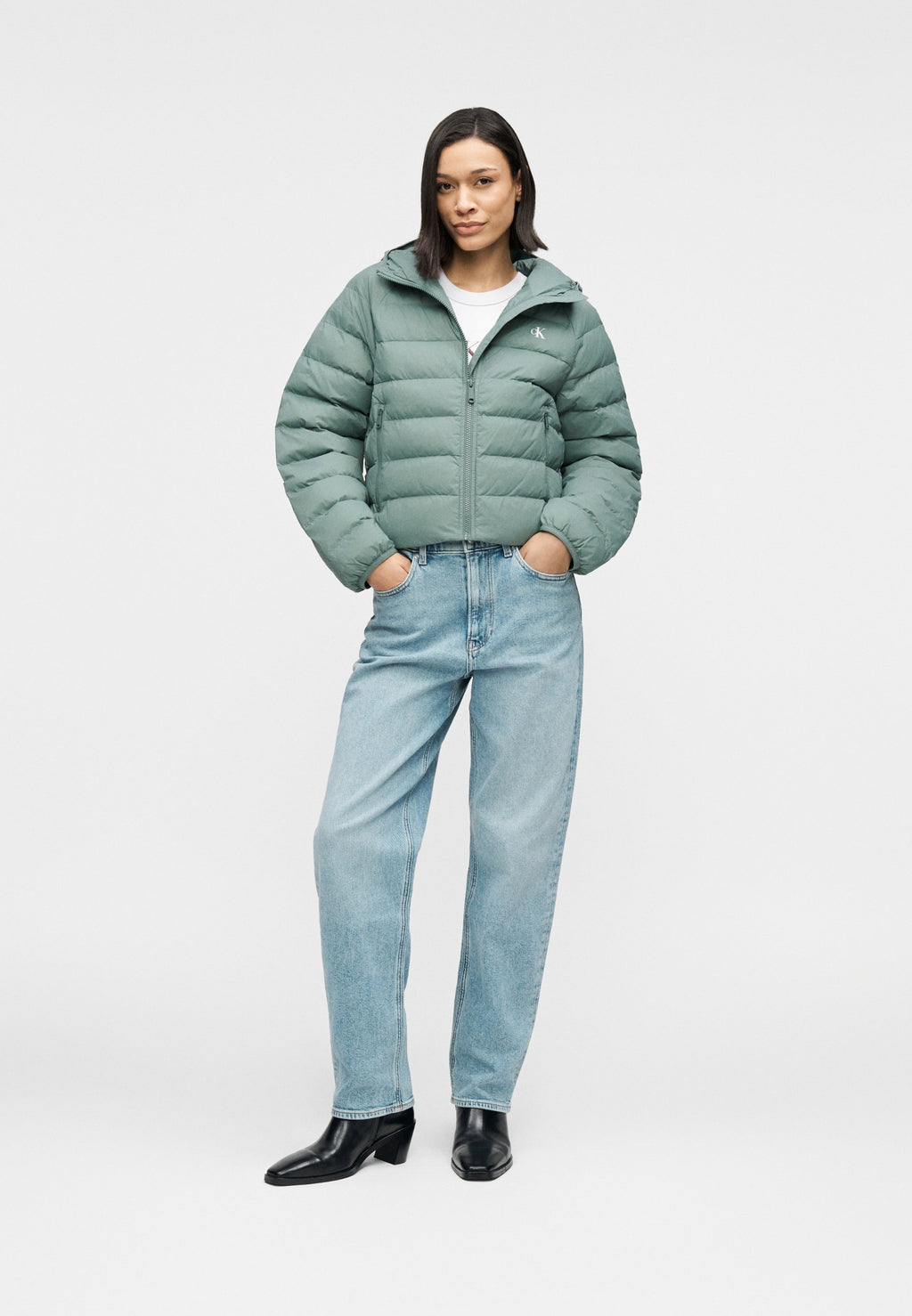 LIGHTWEIGHT QUILTED JACKET PACKA - Light jacket - autumn green