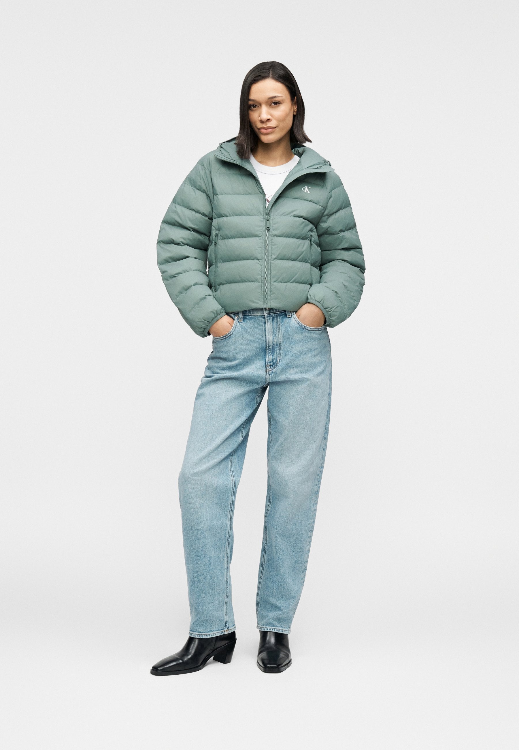 LIGHTWEIGHT QUILTED JACKET PACKA - Light jacket - autumn green