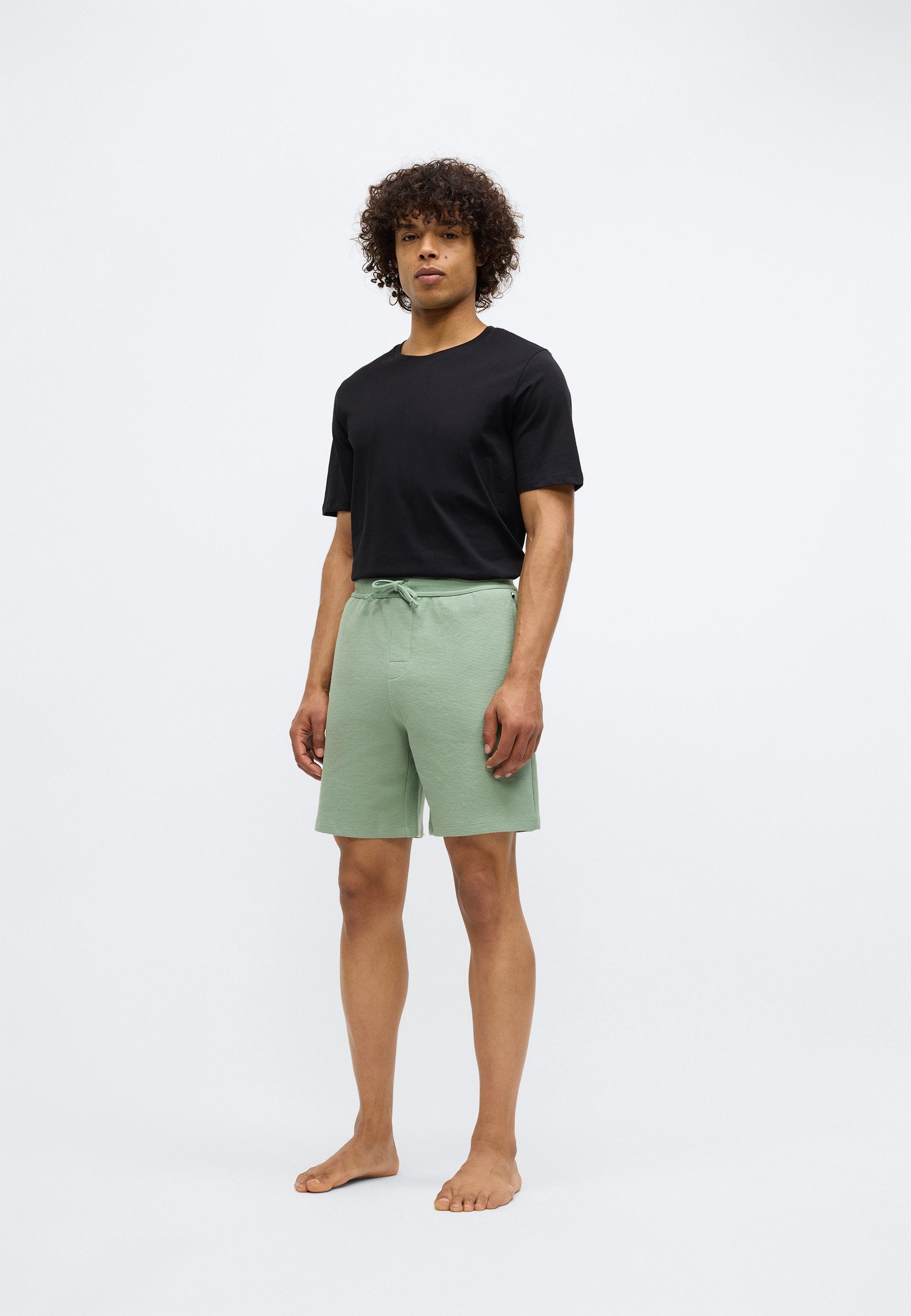 WAFFLE - Pyjama bottoms - open green