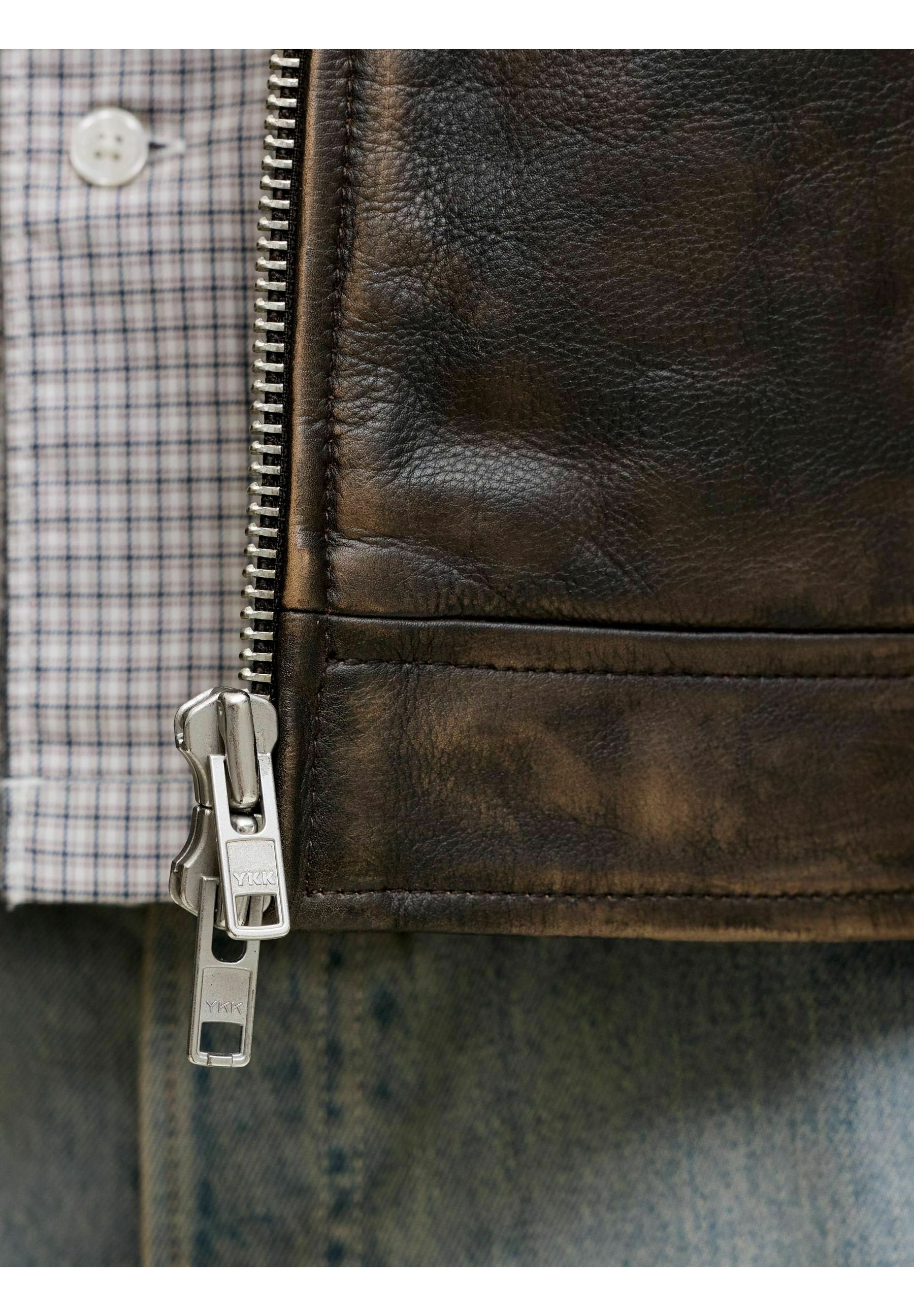 Leather Leather - Leather jacket - chocolate brown