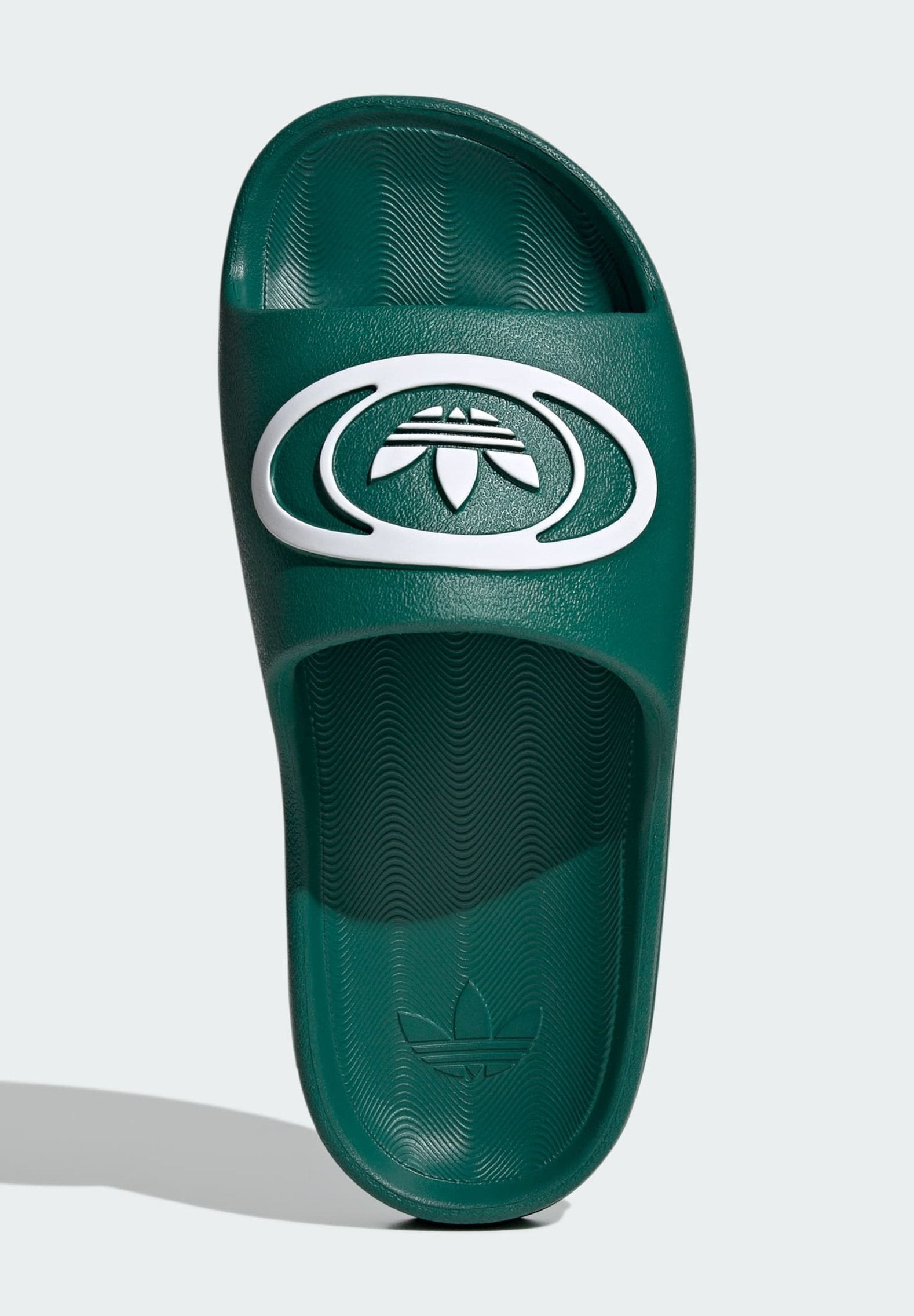 ADILETTE 00S UNISEX - Terlik - koyu yeşil/beyaz/yok
