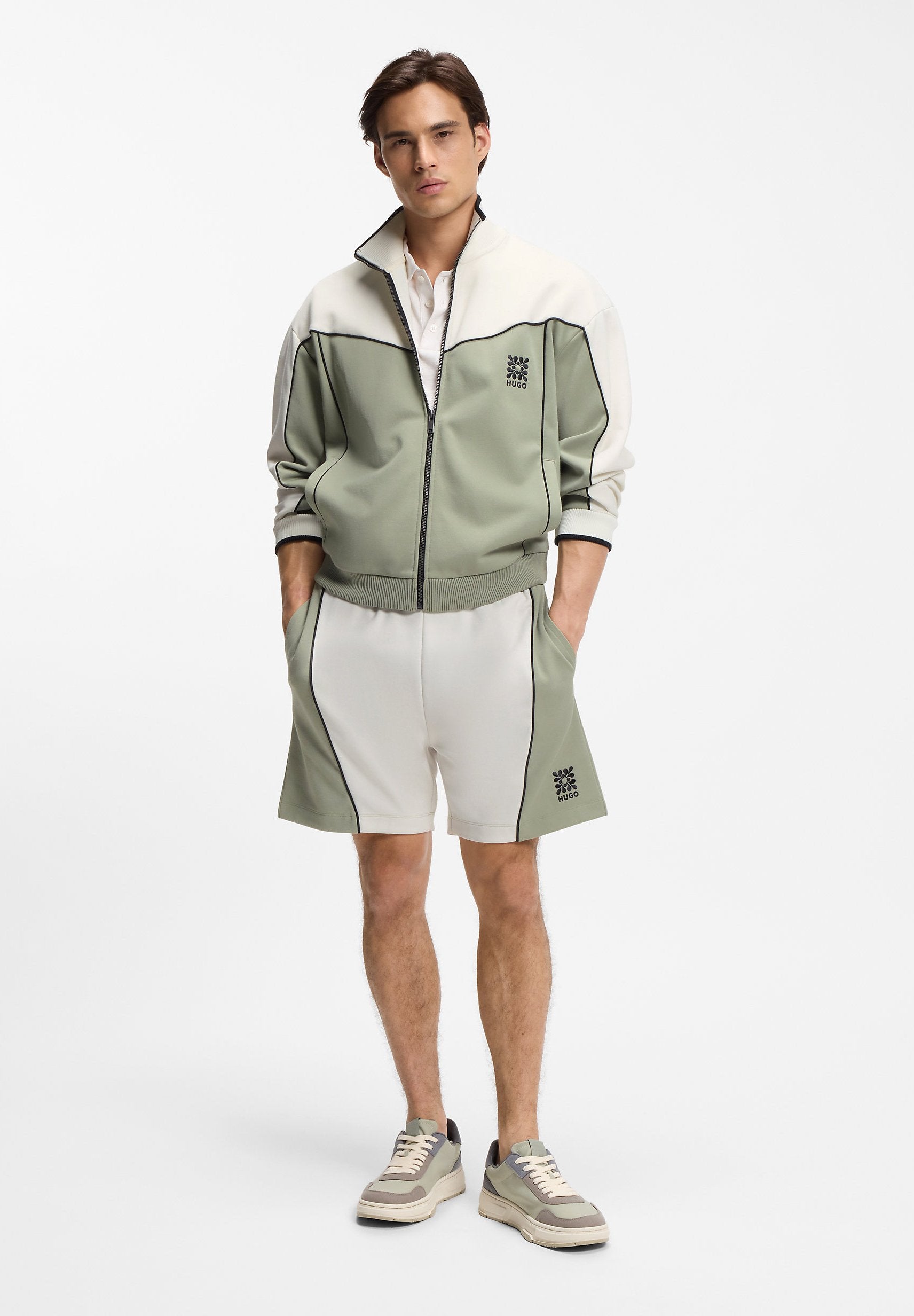 Zip-up sweatshirt - light/pastel green