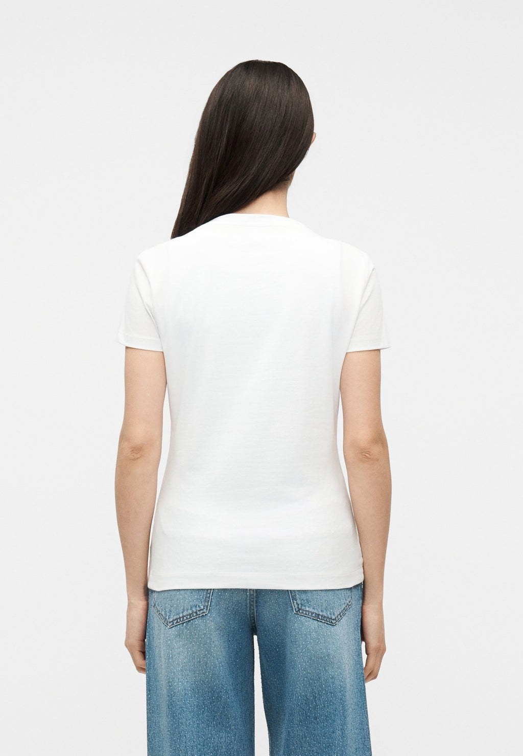 FLOWER TRIANGLE TEE - Print T-shirt - pure white
