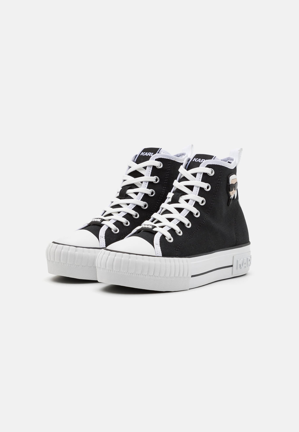 KAMPUS MAX PATCH LACE - High-top trainers - black