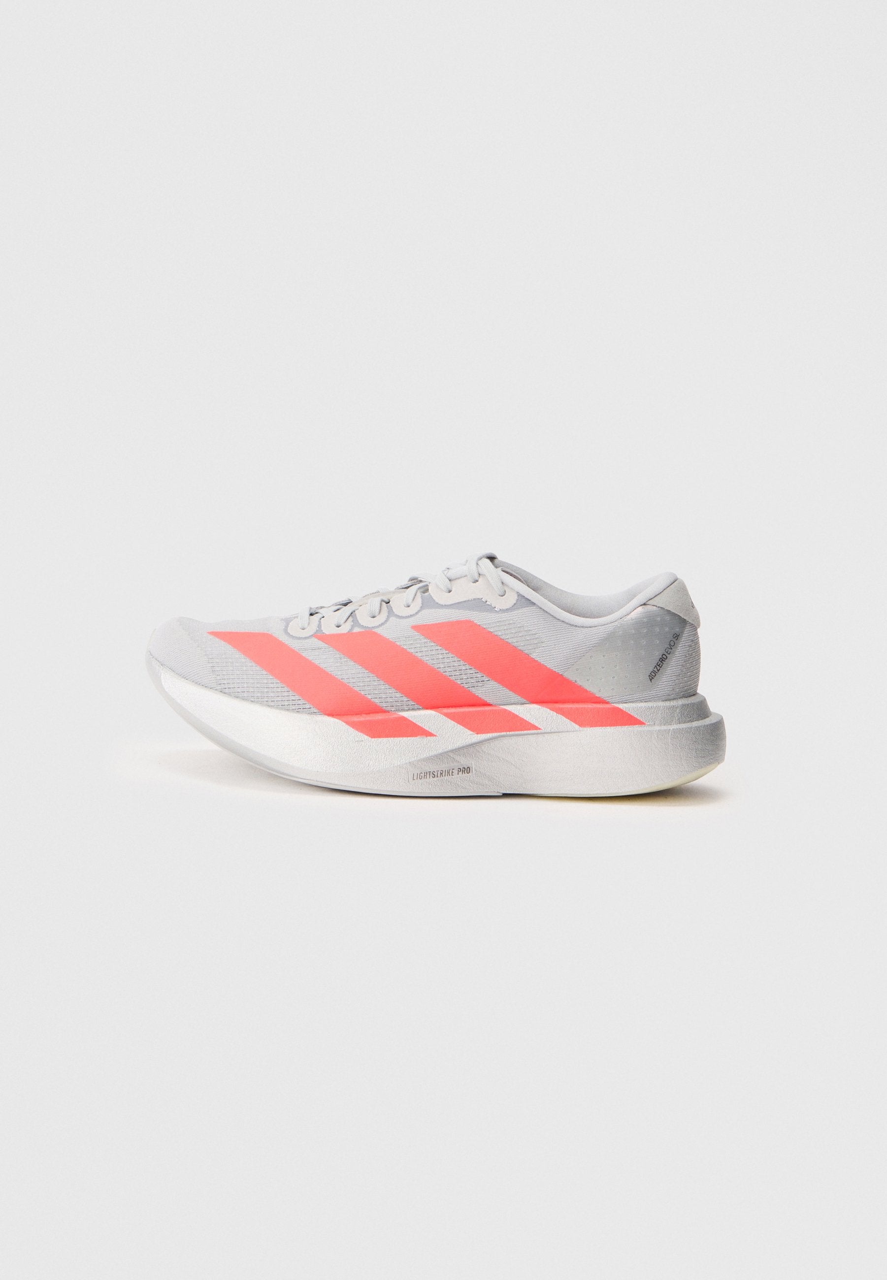 ADIZERO EVO SL W - Trainers - silver-coloured/lucid red/iron-coloured